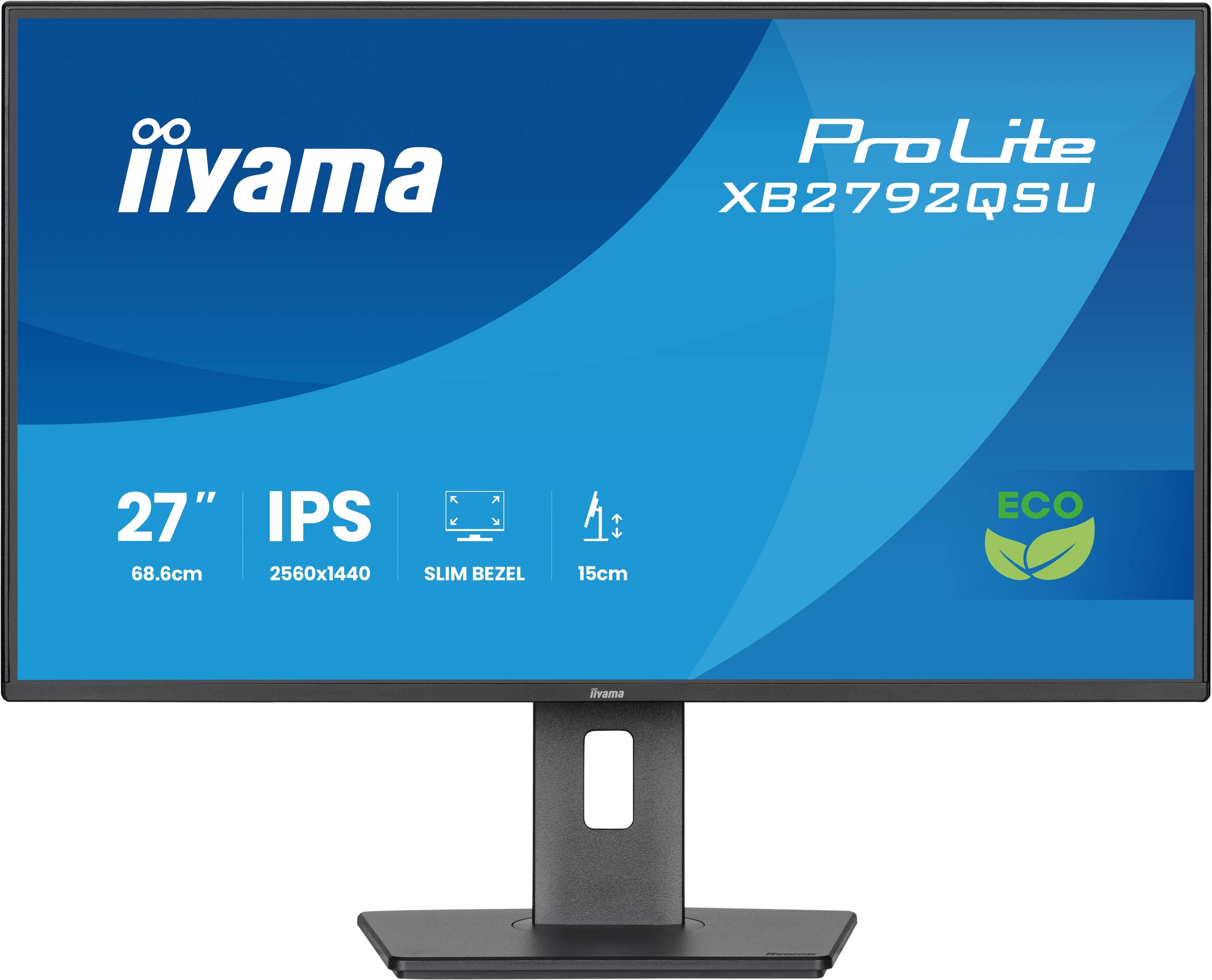 iiyama ProLite XB2792QSU-B1 computer monitor 68,6 cm (27") 2560 x 1440 Pixels Quad HD Zwart