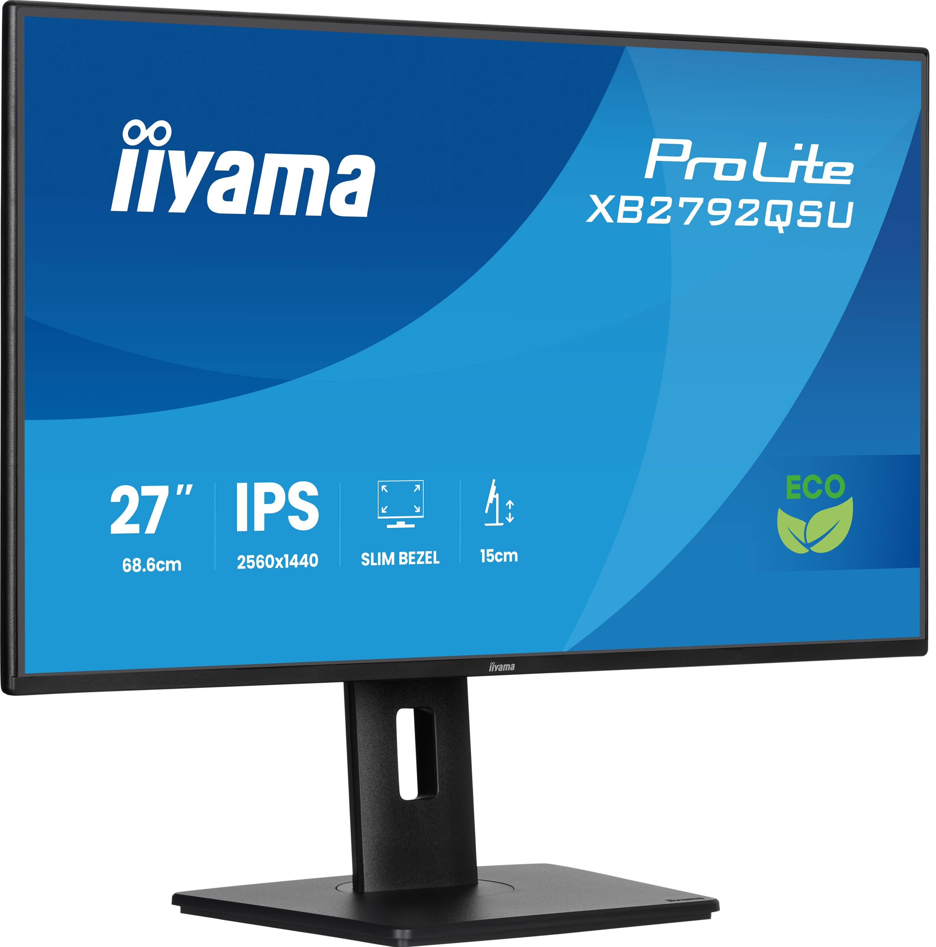 iiyama ProLite XB2792QSU-B1 computer monitor 68,6 cm (27") 2560 x 1440 Pixels Quad HD Zwart