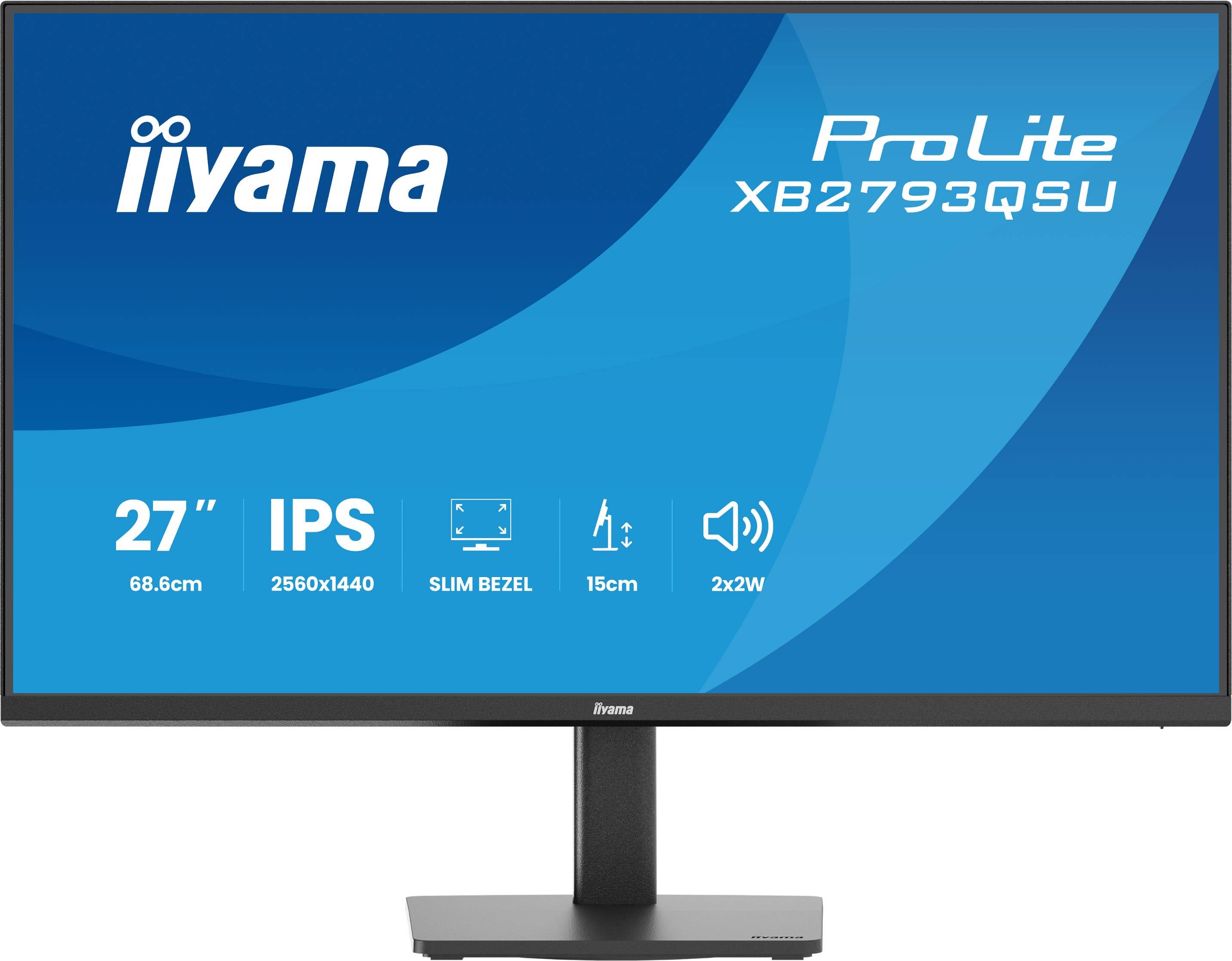iiyama ProLite XB2793QSU-B1 computer monitor 68,6 cm (27") 2560 x 1440 Pixels Quad HD LED Zwart