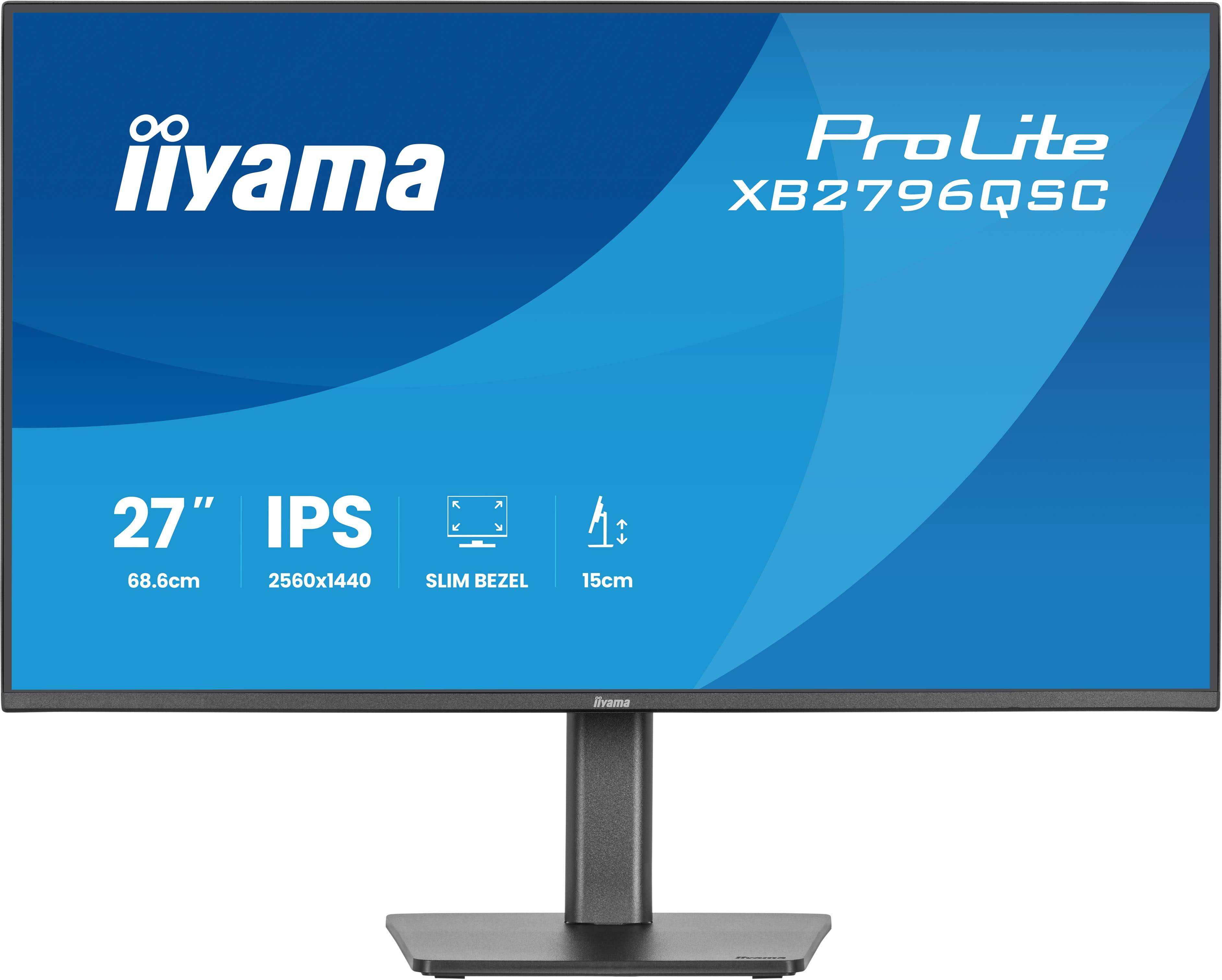 iiyama ProLite XB2796QSC-B1 computer monitor 68,6 cm (27") 2560 x 1440 Pixels Quad HD LED Zwart
