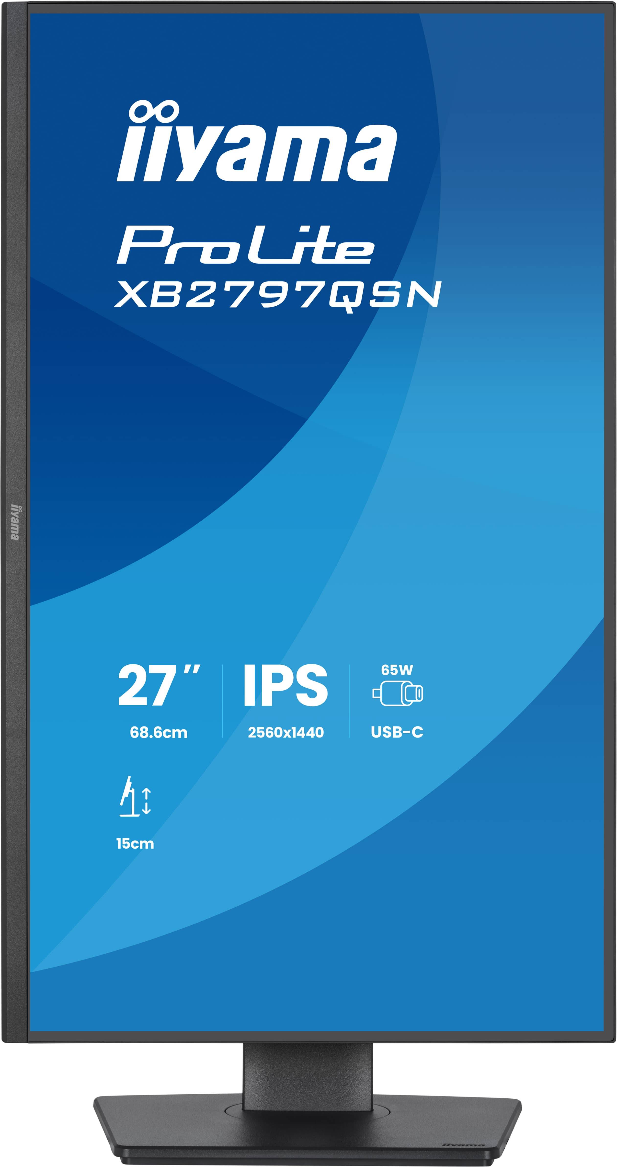 iiyama ProLite XB2797QSN-B1 computer monitor 68,6 cm (27") 2560 x 1440 Pixels Quad HD LCD Zwart