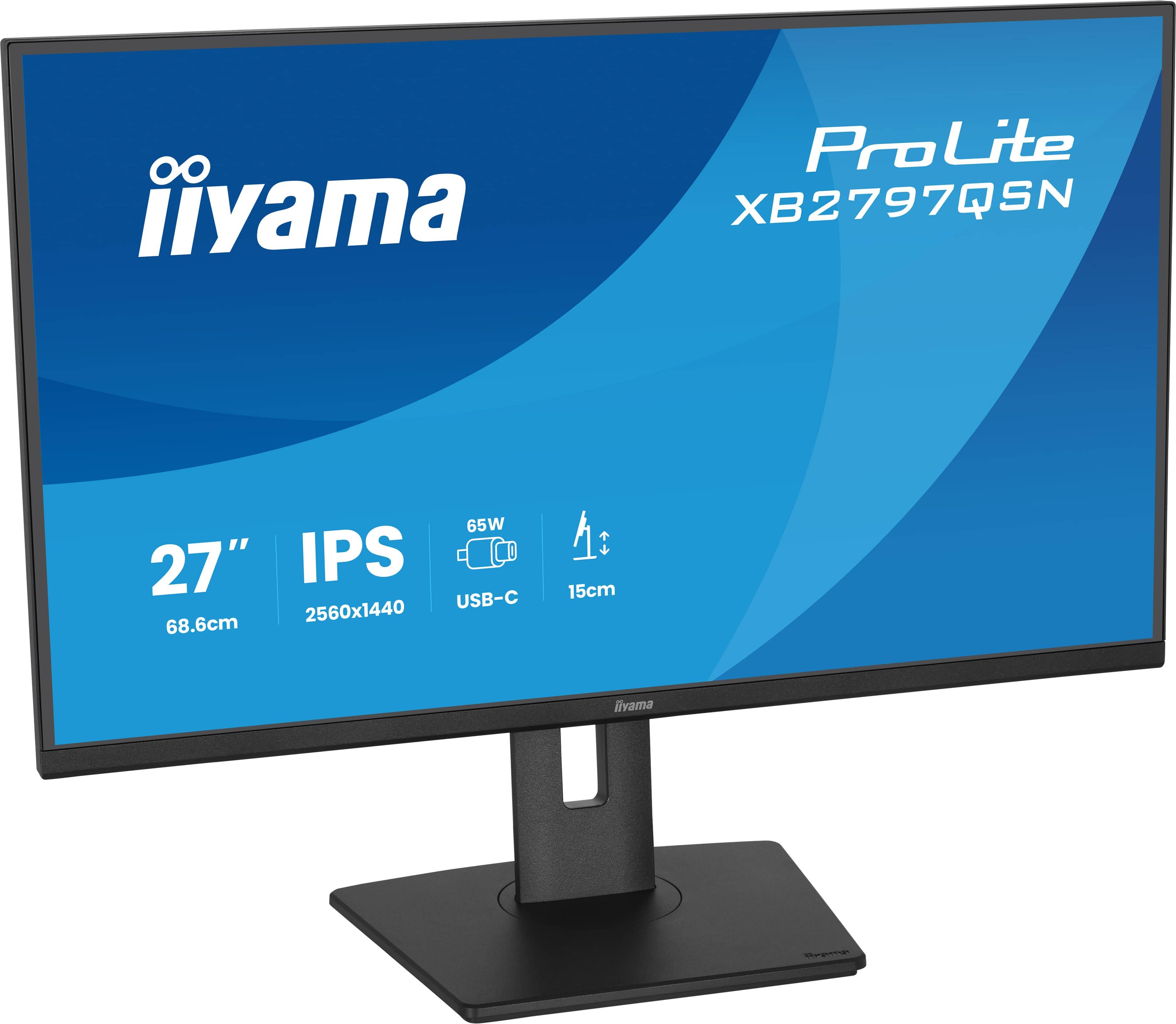 iiyama ProLite XB2797QSN-B1 computer monitor 68,6 cm (27") 2560 x 1440 Pixels Quad HD LCD Zwart