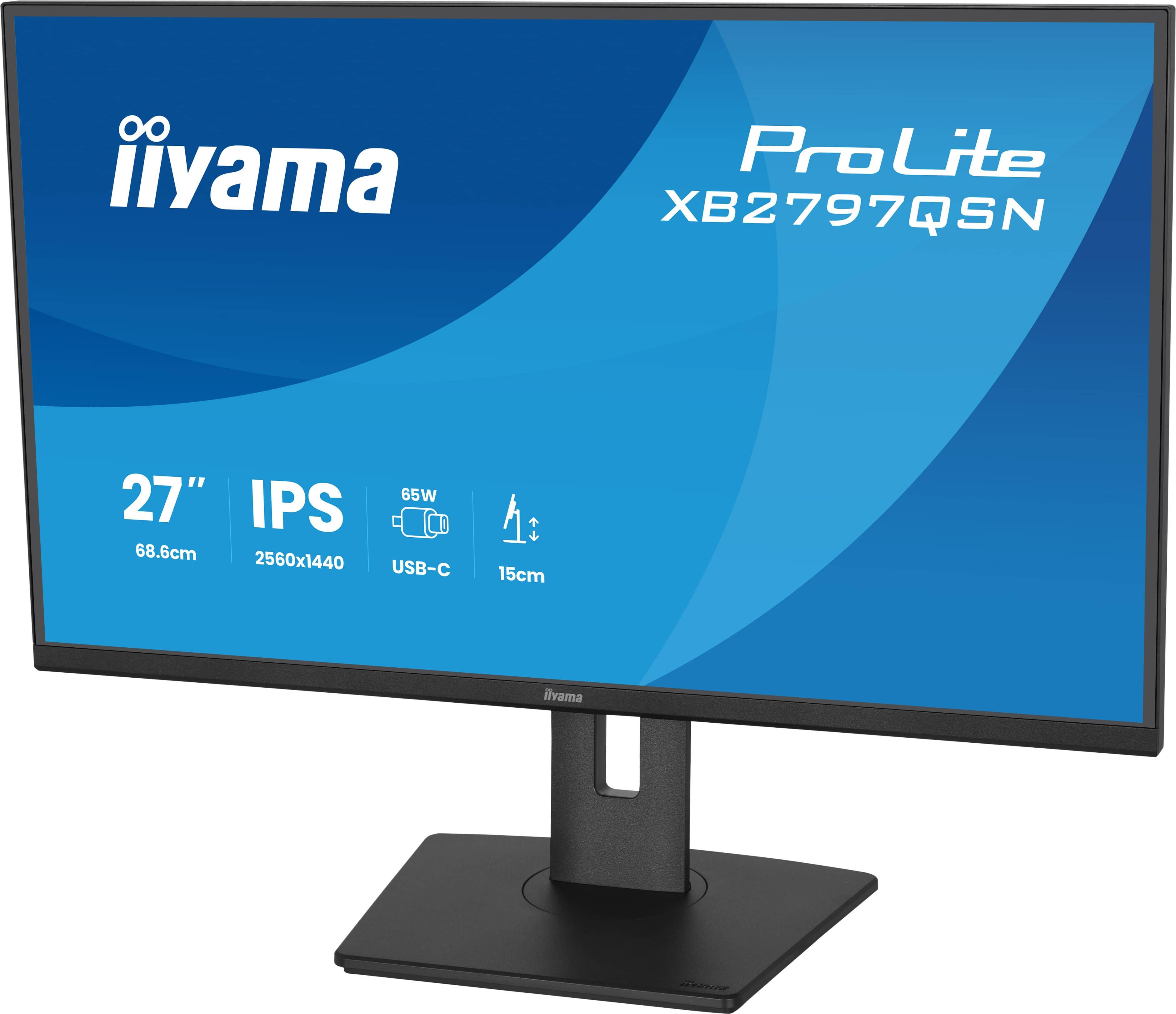iiyama ProLite XB2797QSN-B1 computer monitor 68,6 cm (27") 2560 x 1440 Pixels Quad HD LCD Zwart