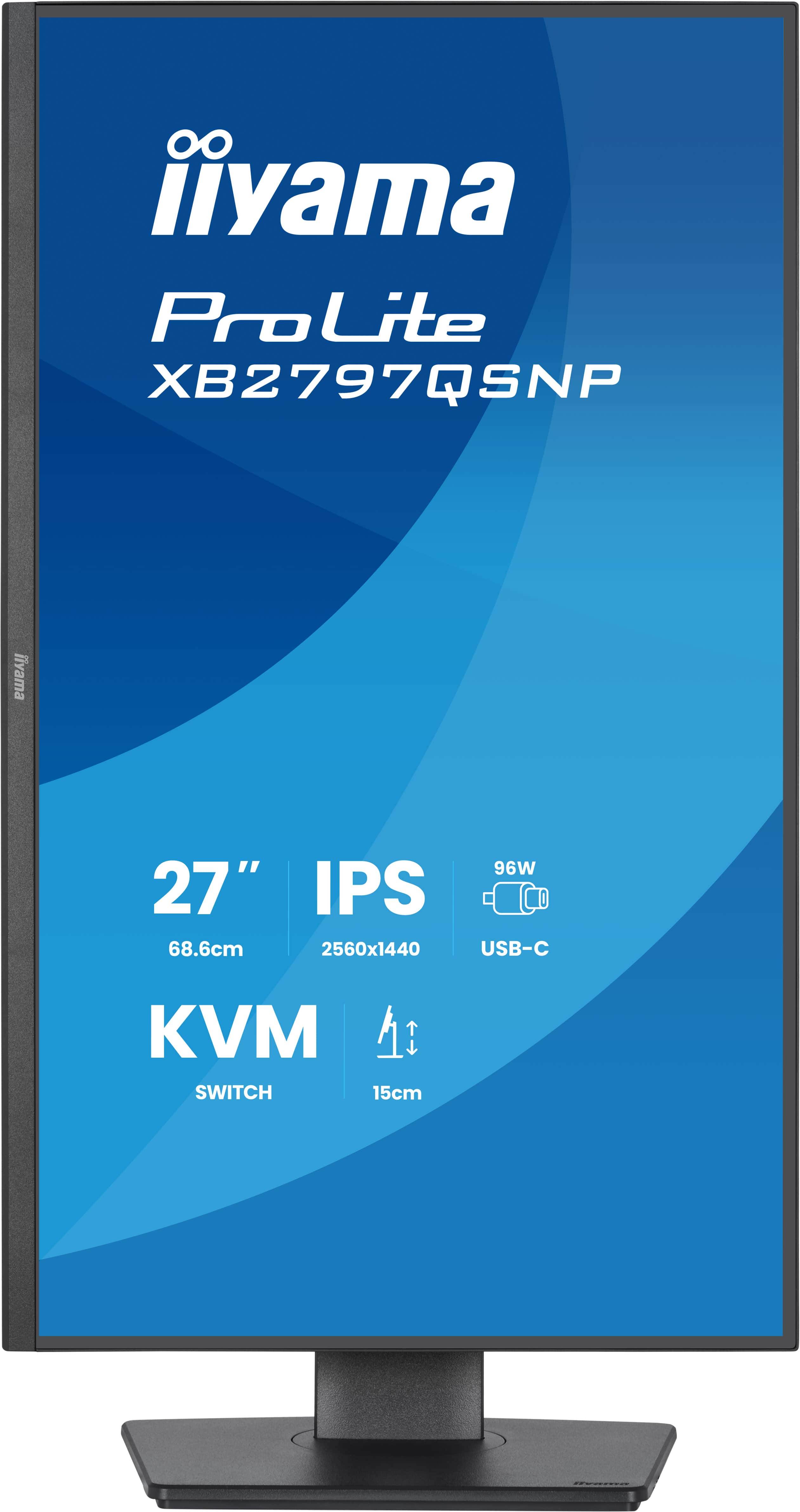 iiyama ProLite XB2797QSNP-B1 computer monitor 68,6 cm (27") 2560 x 1440 Pixels Quad HD LED Zwart