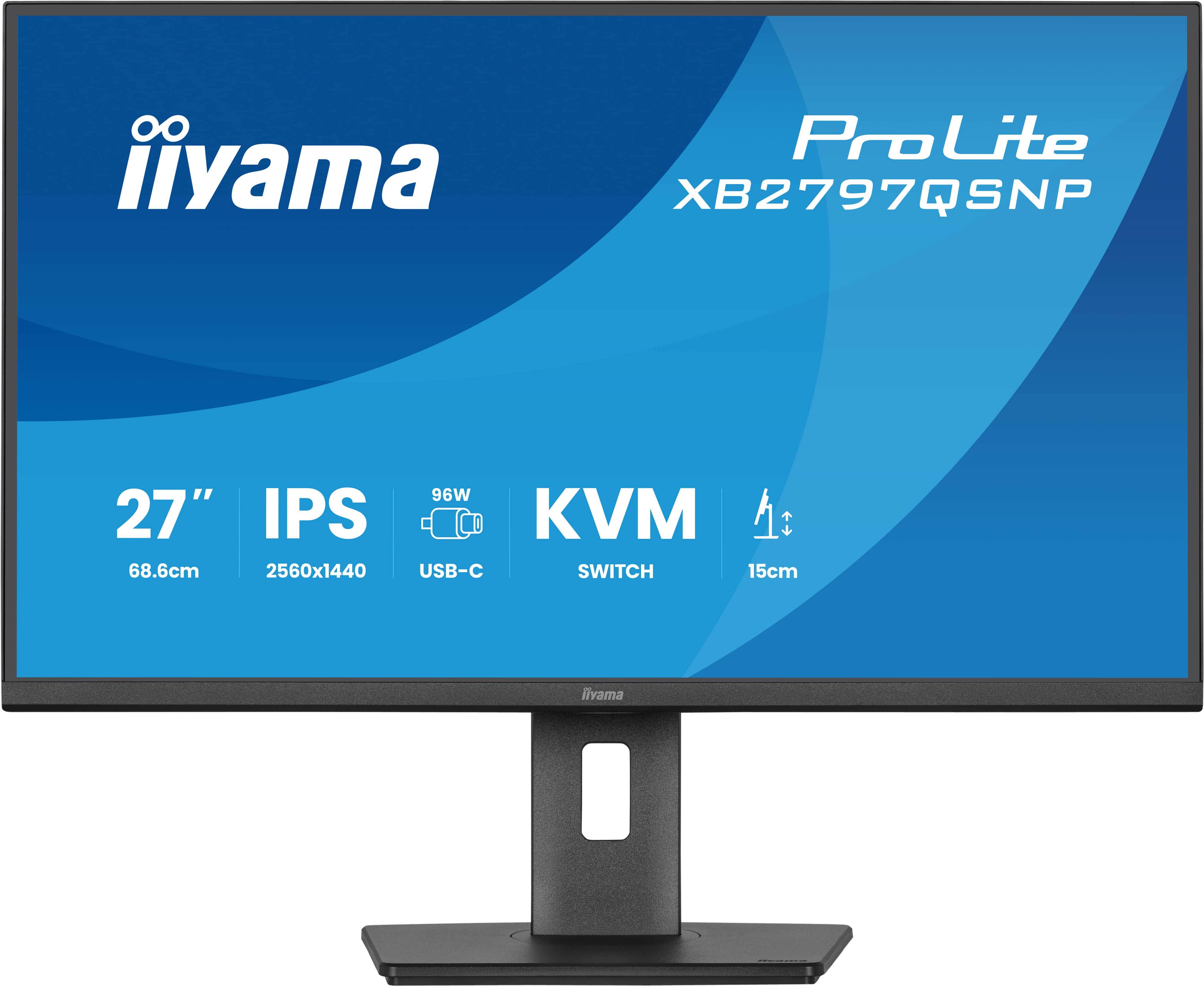 iiyama ProLite XB2797QSNP-B1 computer monitor 68,6 cm (27") 2560 x 1440 Pixels Quad HD LED Zwart