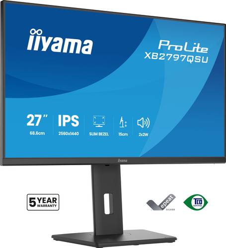 iiyama ProLite XB2797QSU-B1 computer monitor 68,6 cm (27") 2560 x 1440 Pixels Quad HD LED Zwart
