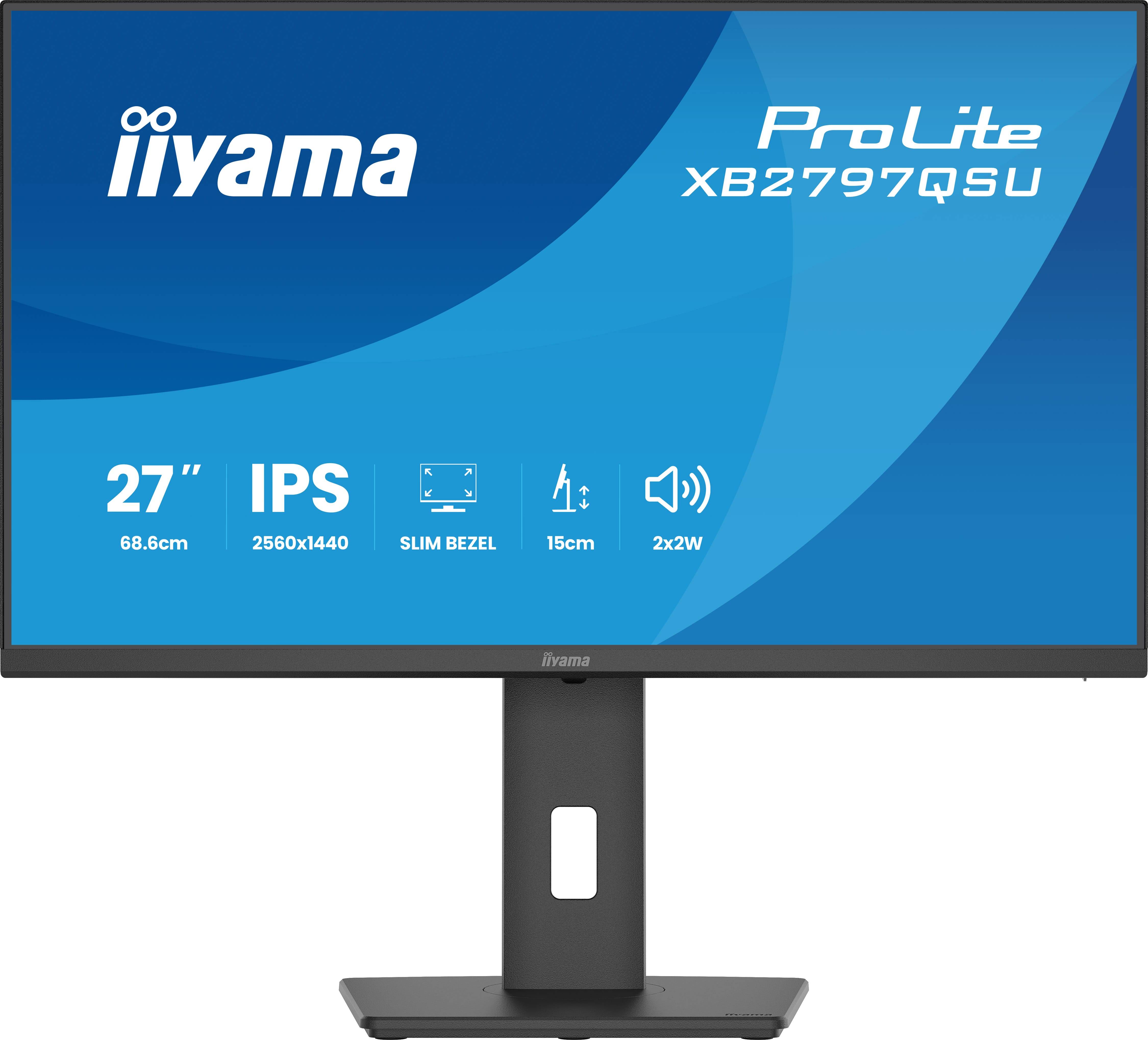 iiyama ProLite XB2797QSU-B1 computer monitor 68,6 cm (27") 2560 x 1440 Pixels Quad HD LED Zwart
