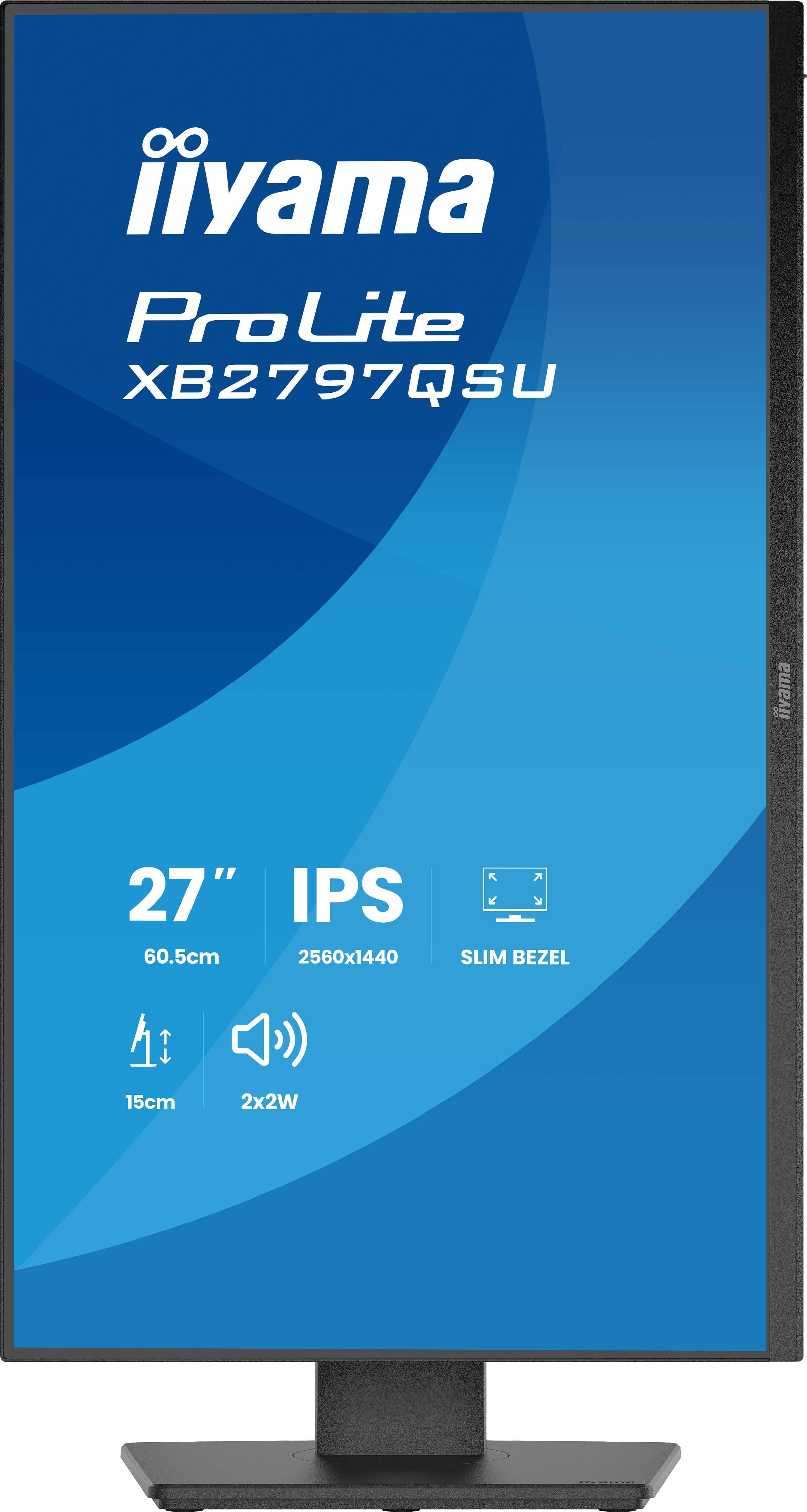 iiyama ProLite XB2797QSU-B1 computer monitor 68,6 cm (27") 2560 x 1440 Pixels Quad HD LED Zwart