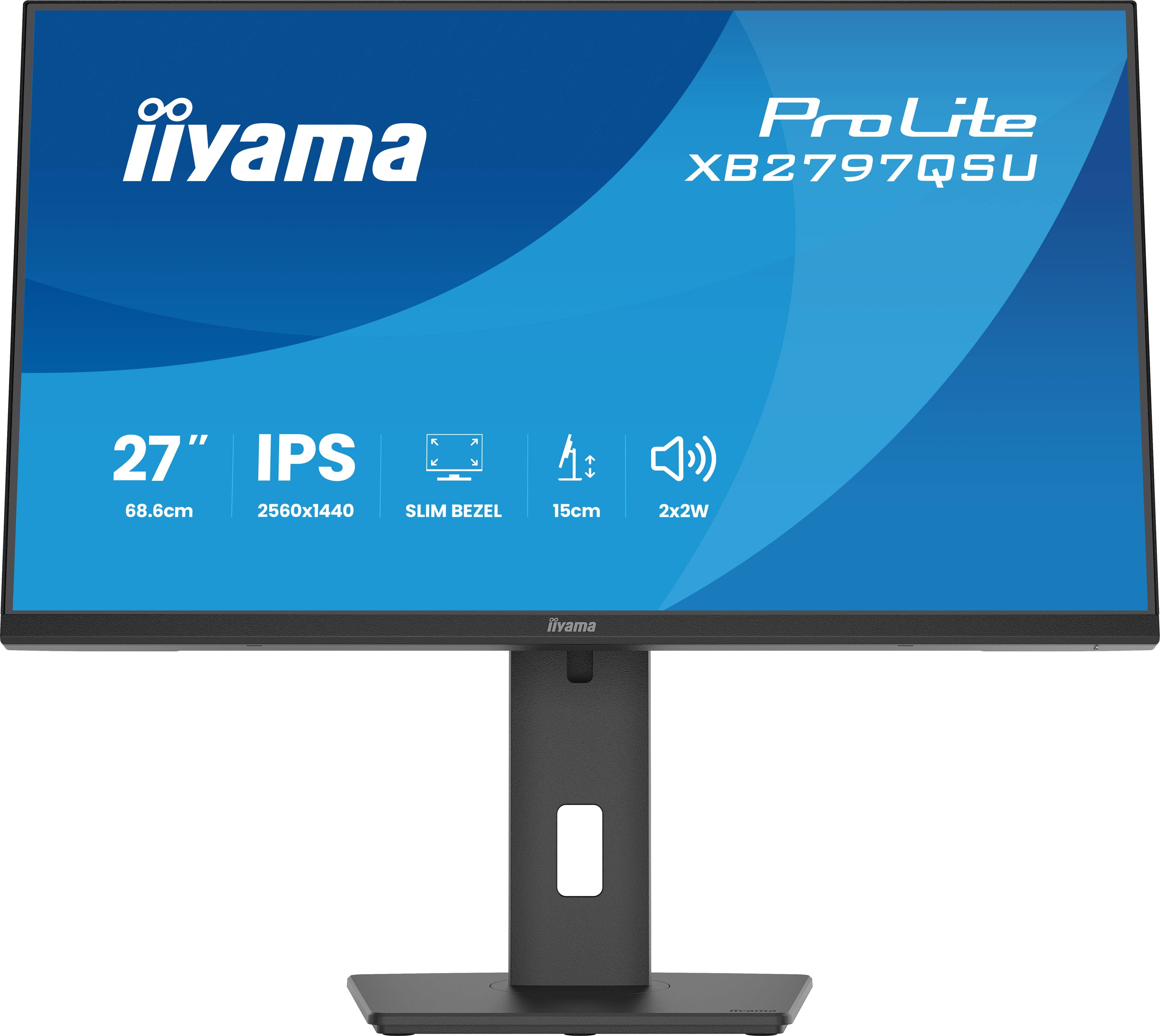 iiyama ProLite XB2797QSU-B1 computer monitor 68,6 cm (27") 2560 x 1440 Pixels Quad HD LED Zwart