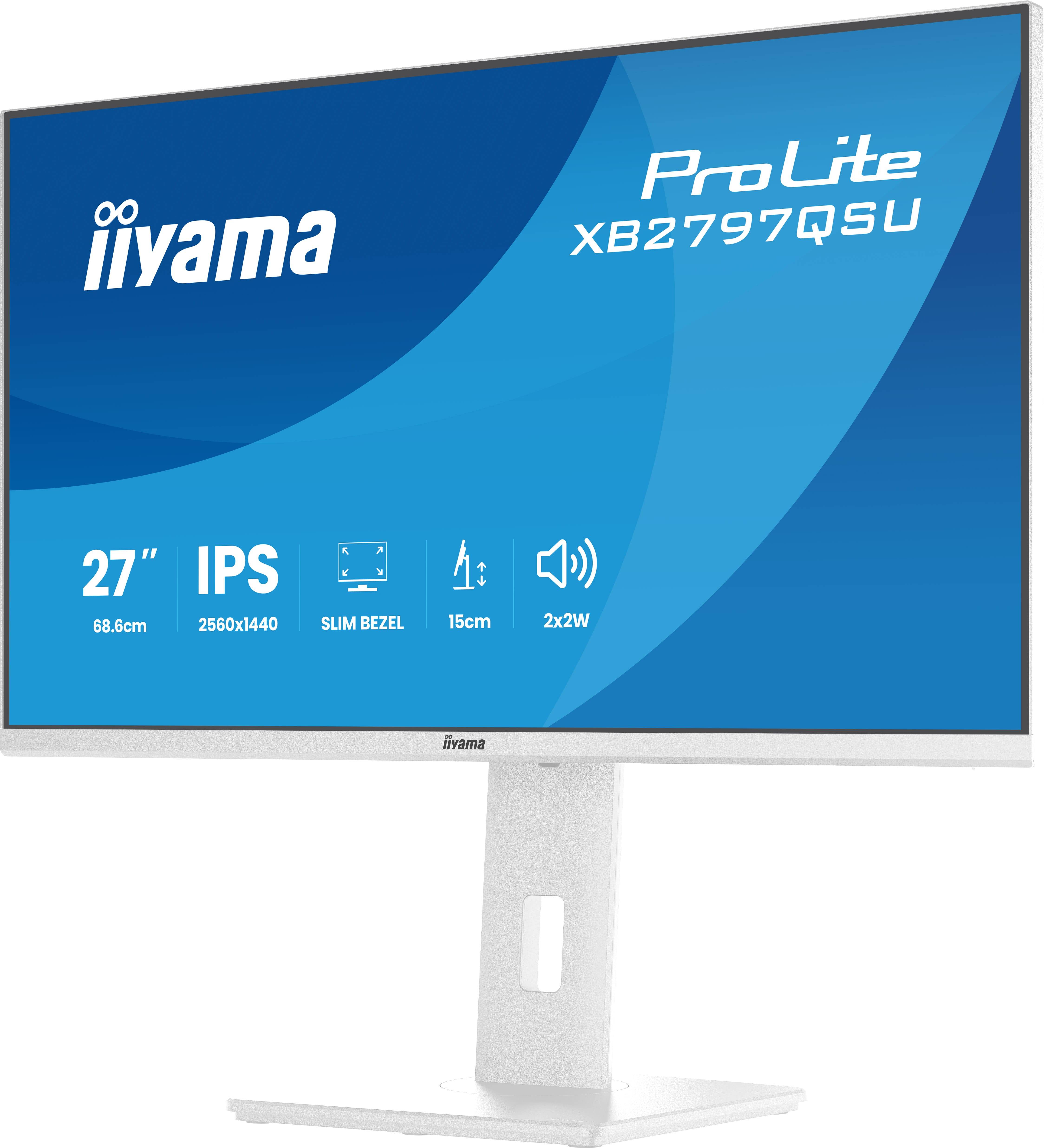 iiyama ProLite XB2797QSU-W1 computer monitor 68,6 cm (27") 2560 x 1440 Pixels Quad HD LED Wit