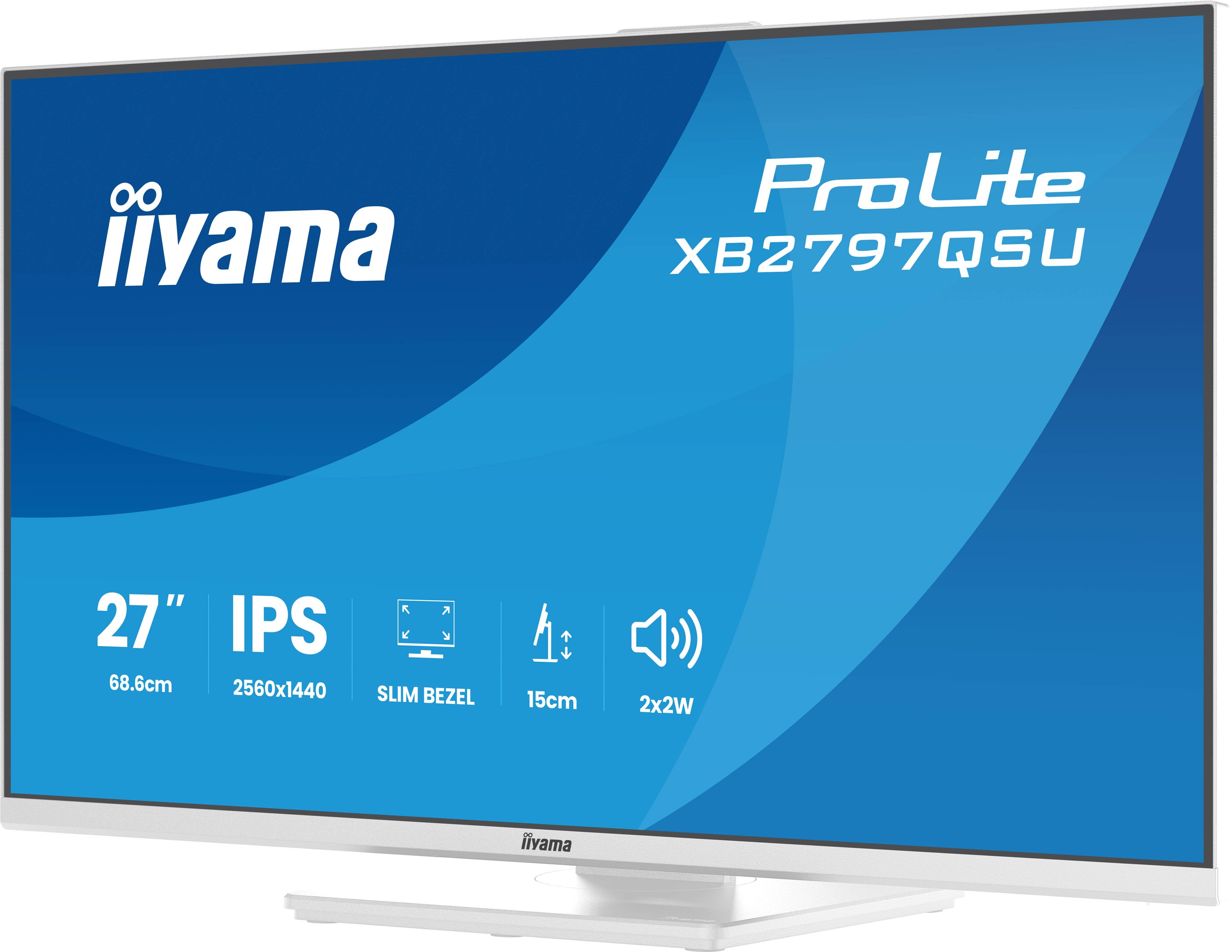 iiyama ProLite XB2797QSU-W1 computer monitor 68,6 cm (27") 2560 x 1440 Pixels Quad HD LED Wit
