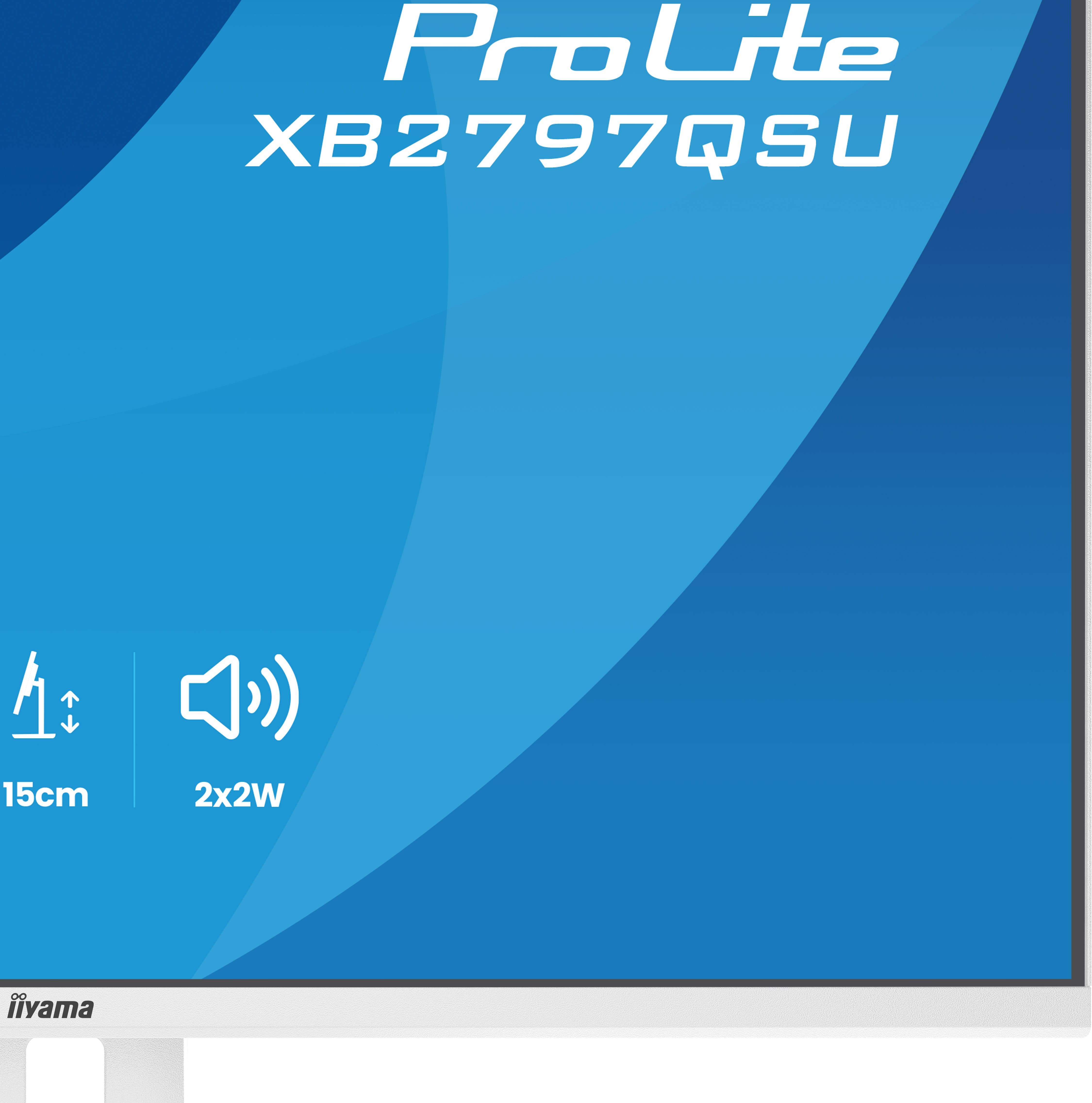 iiyama ProLite XB2797QSU-W1 computer monitor 68,6 cm (27") 2560 x 1440 Pixels Quad HD LED Wit