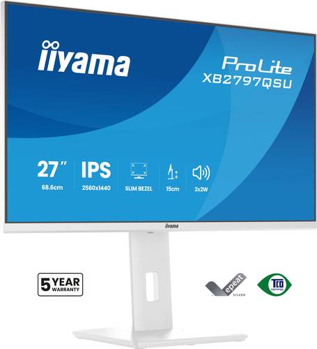iiyama ProLite XB2797QSU-W1 computer monitor 68,6 cm (27") 2560 x 1440 Pixels Quad HD LED Wit