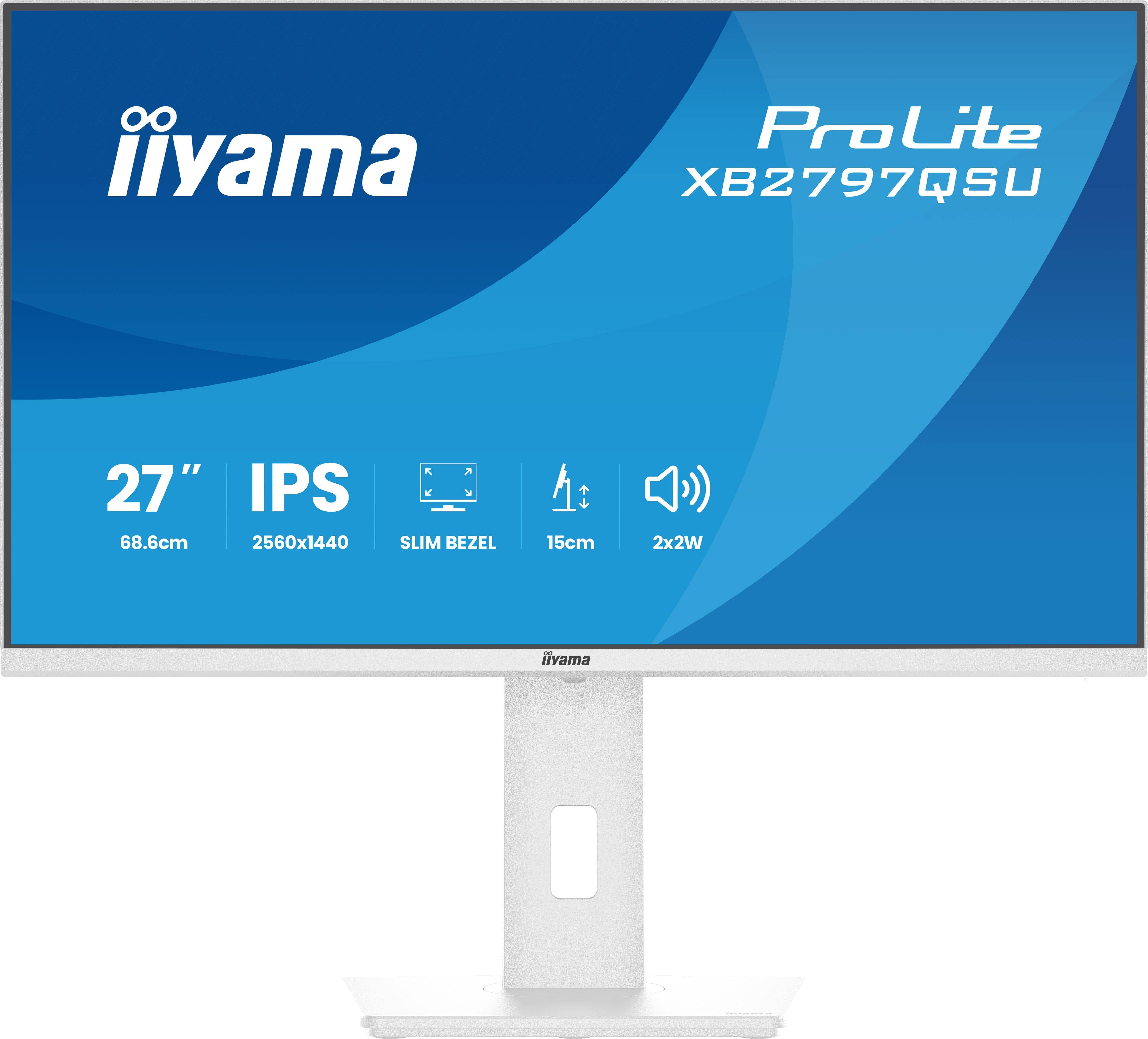 iiyama ProLite XB2797QSU-W1 computer monitor 68,6 cm (27") 2560 x 1440 Pixels Quad HD LED Wit