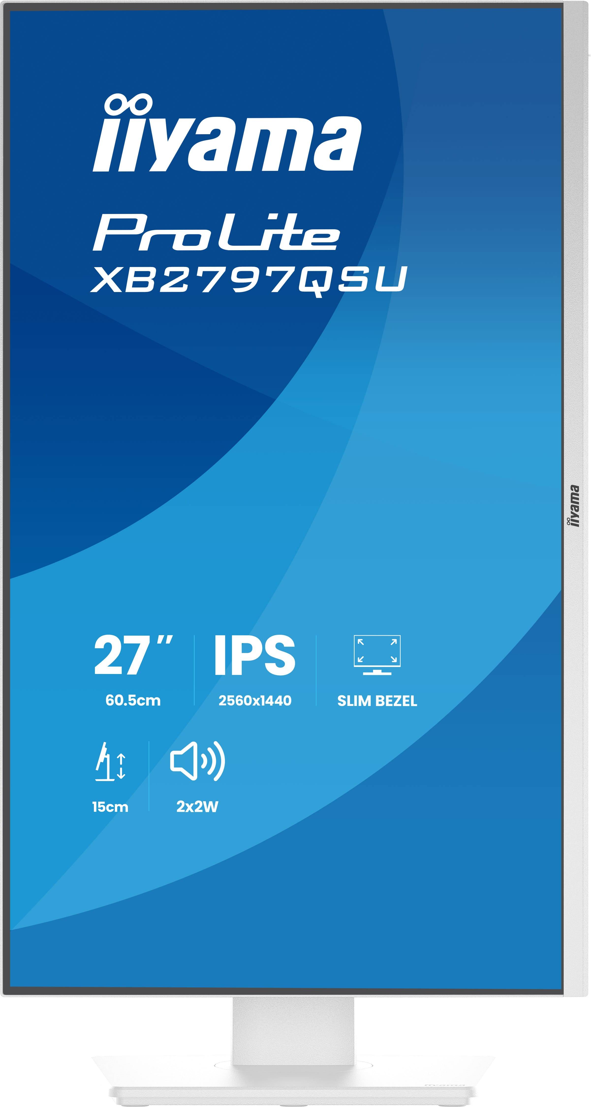 iiyama ProLite XB2797QSU-W1 computer monitor 68,6 cm (27") 2560 x 1440 Pixels Quad HD LED Wit
