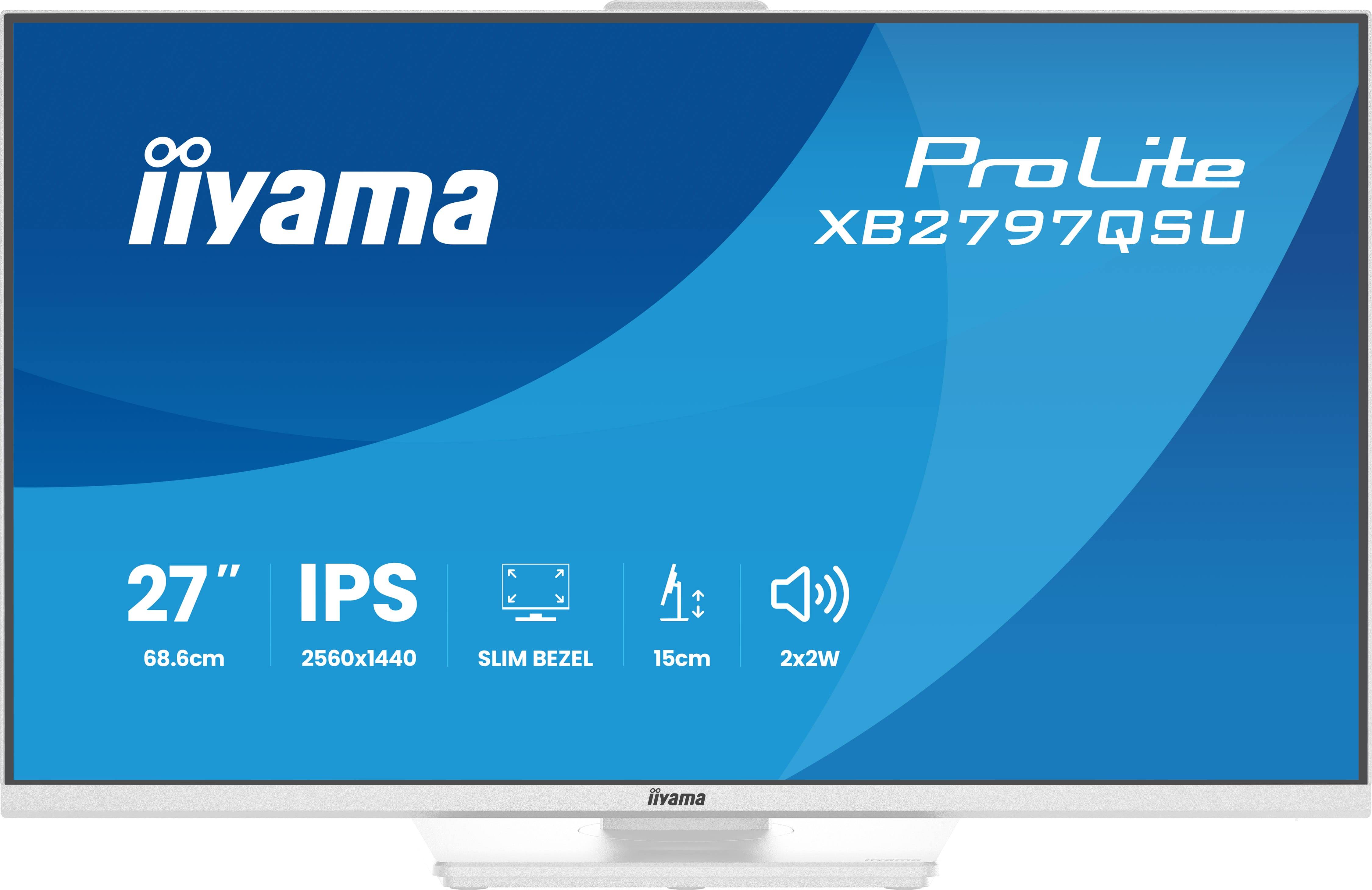 iiyama ProLite XB2797QSU-W1 computer monitor 68,6 cm (27") 2560 x 1440 Pixels Quad HD LED Wit