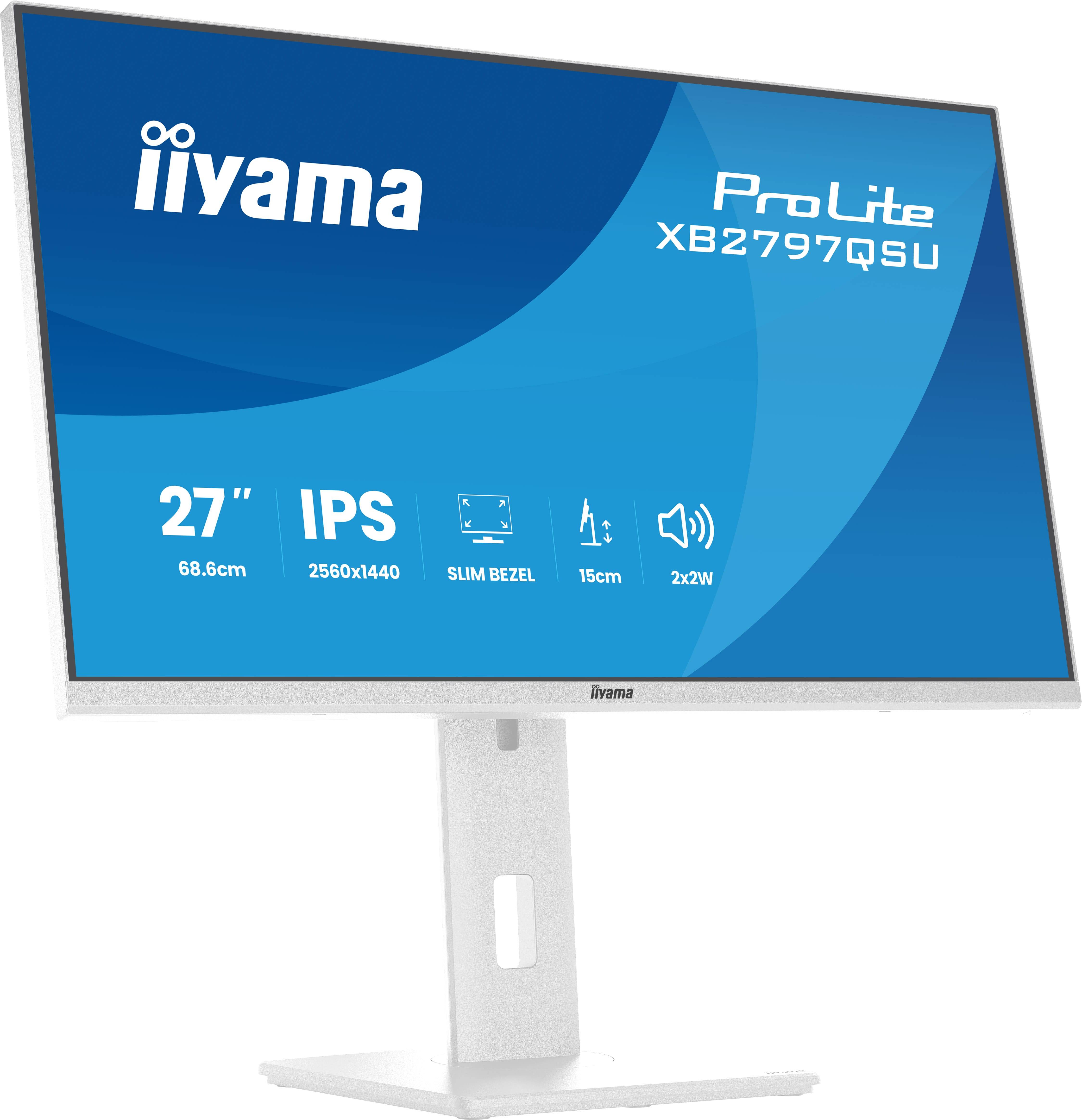 iiyama ProLite XB2797QSU-W1 computer monitor 68,6 cm (27") 2560 x 1440 Pixels Quad HD LED Wit