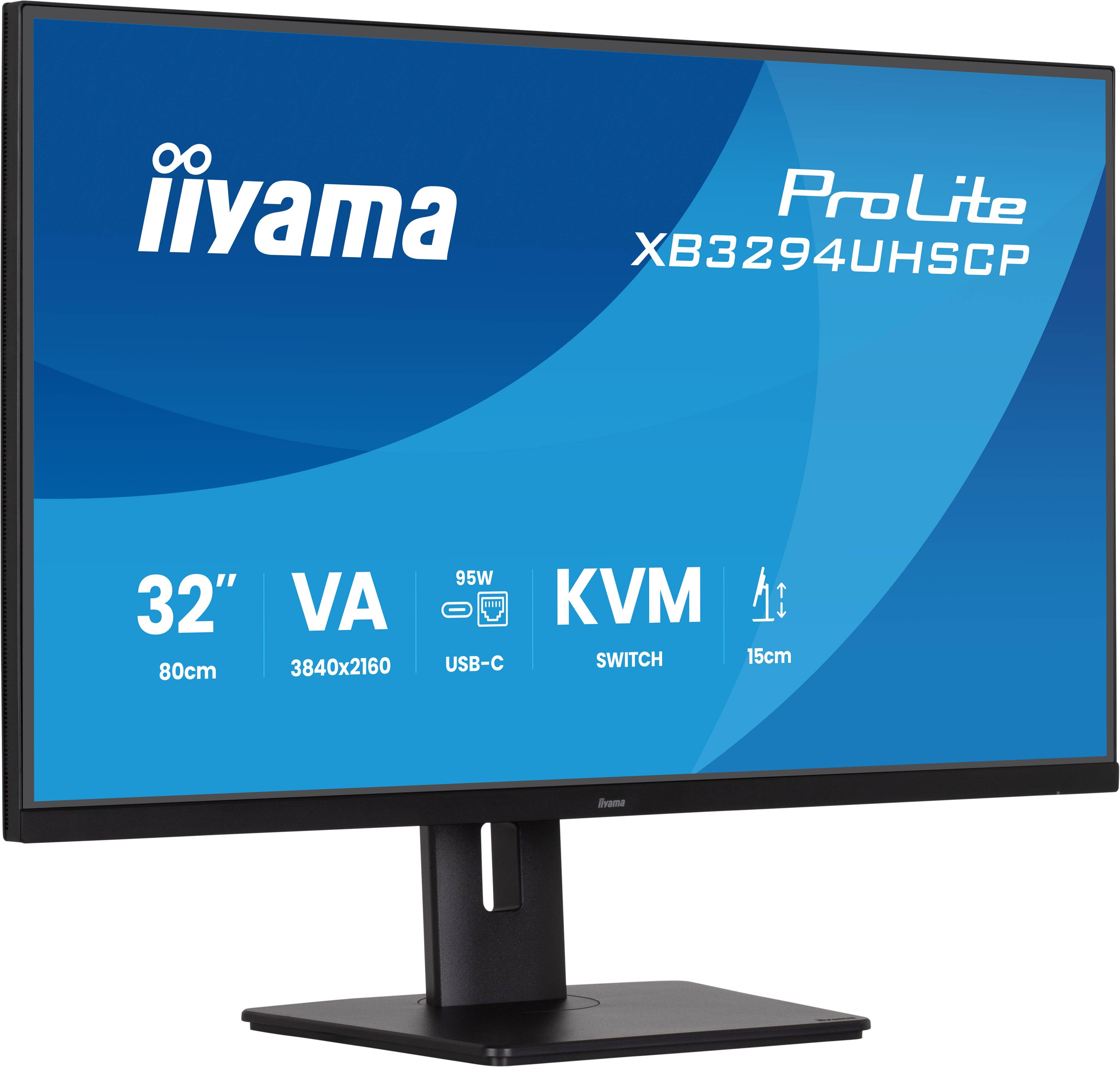 iiyama ProLite XB3294UHSCP-B1 computer monitor 80 cm (31.5") 3840 x 2160 Pixels 4K Ultra HD Zwart