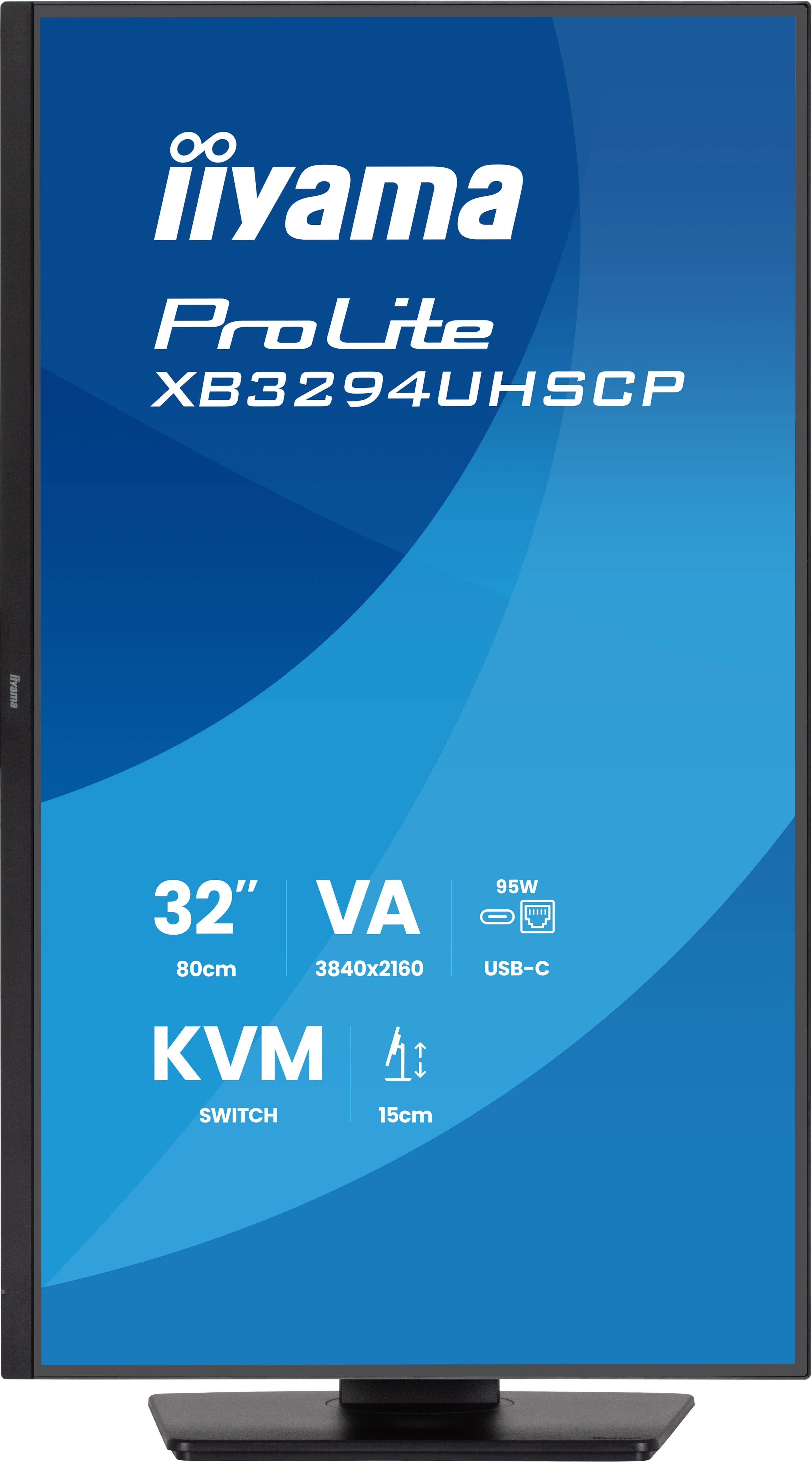 iiyama ProLite XB3294UHSCP-B1 computer monitor 80 cm (31.5") 3840 x 2160 Pixels 4K Ultra HD Zwart