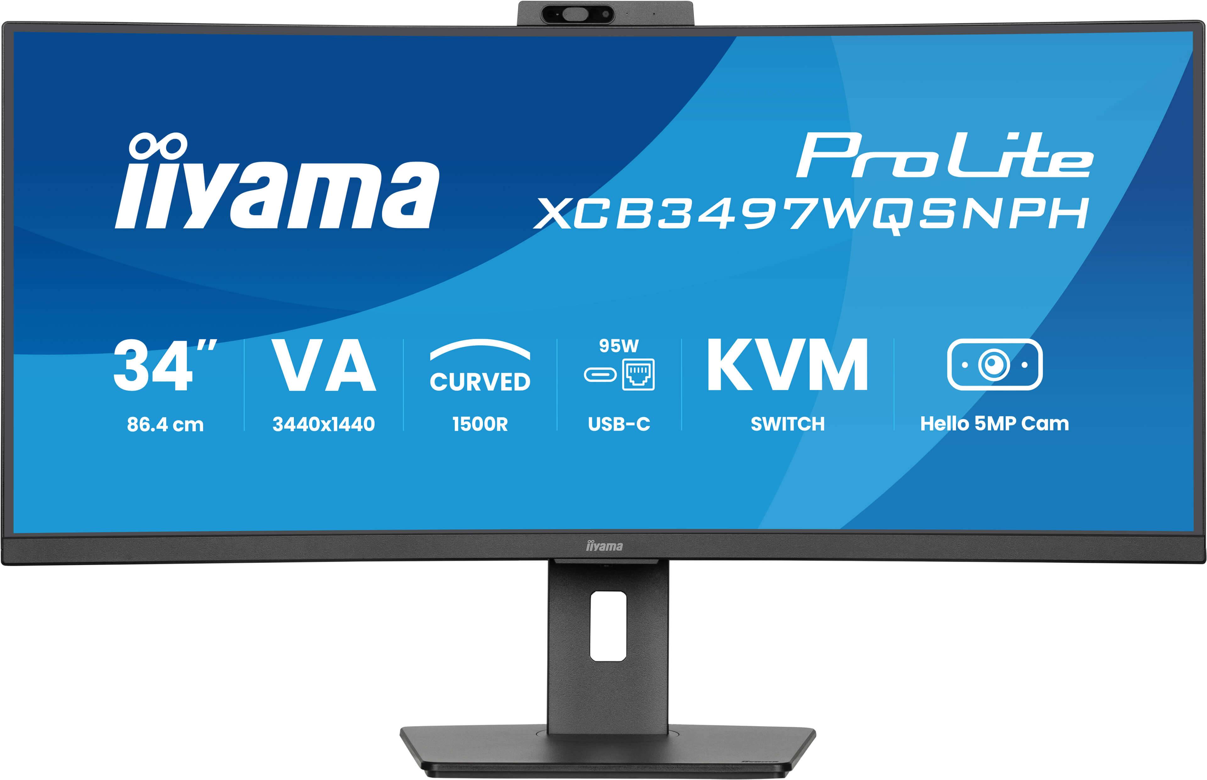 iiyama ProLite XCB3497WQSNPH-B1 computer monitor 86,4 cm (34") 3440 x 1440 Pixels Zwart