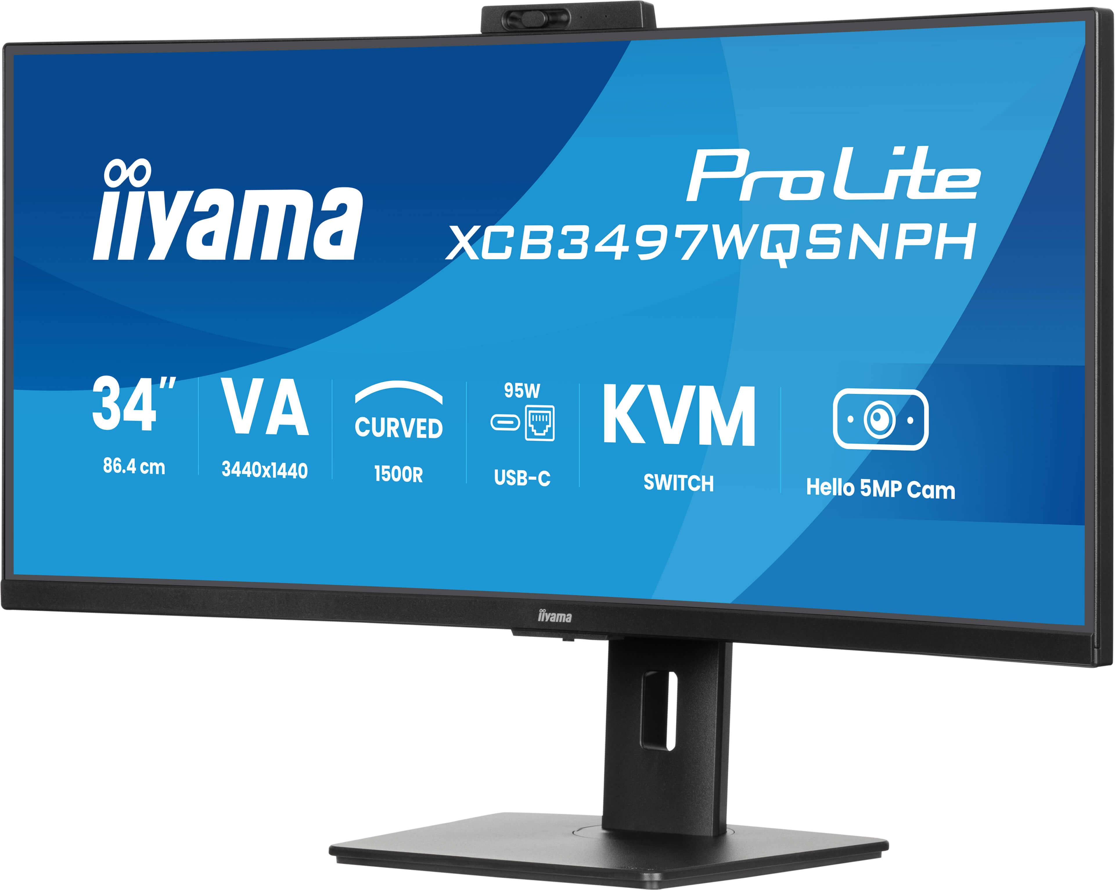 iiyama ProLite XCB3497WQSNPH-B1 computer monitor 86,4 cm (34") 3440 x 1440 Pixels Zwart