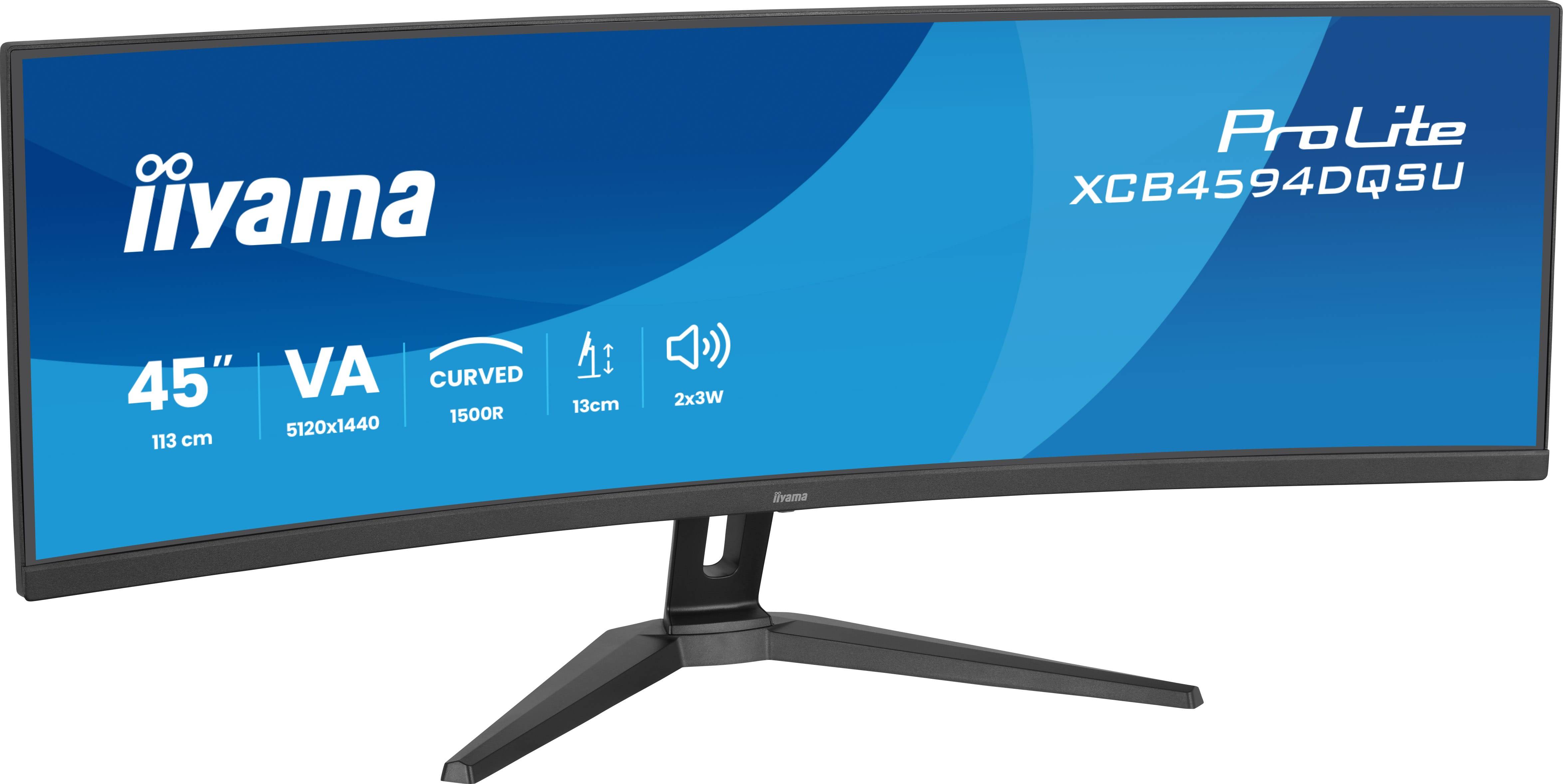 iiyama XCB4594DQSU-B1 computer monitor 111,8 cm (44") 5120 x 1440 Pixels Dual QHD LED Zwart