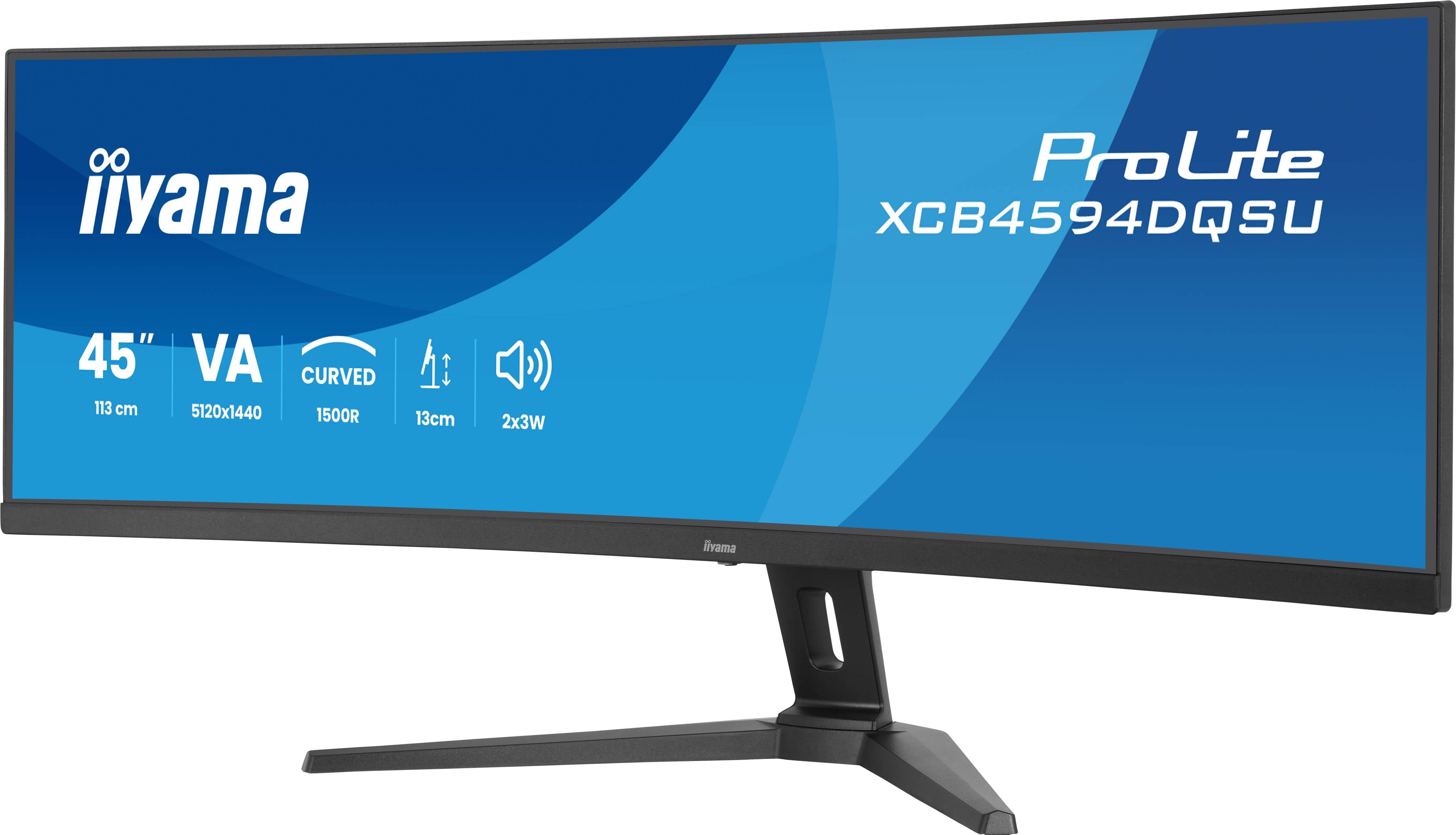 iiyama XCB4594DQSU-B1 computer monitor 111,8 cm (44") 5120 x 1440 Pixels Dual QHD LED Zwart