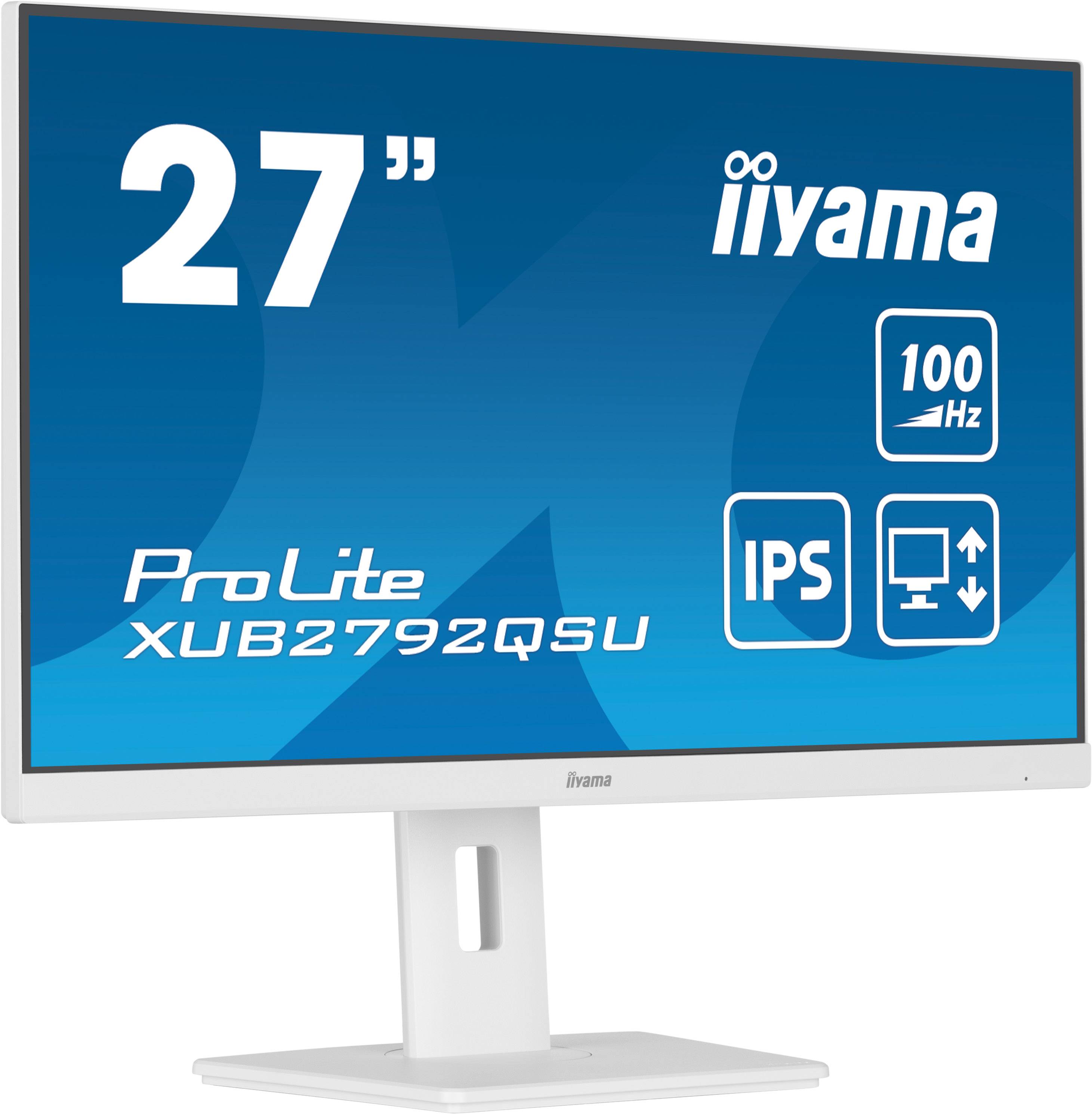 iiyama ProLite XUB2792QSU-W6 computer monitor 68,6 cm (27") 2560 x 1440 Pixels Wide Quad HD LED Wit