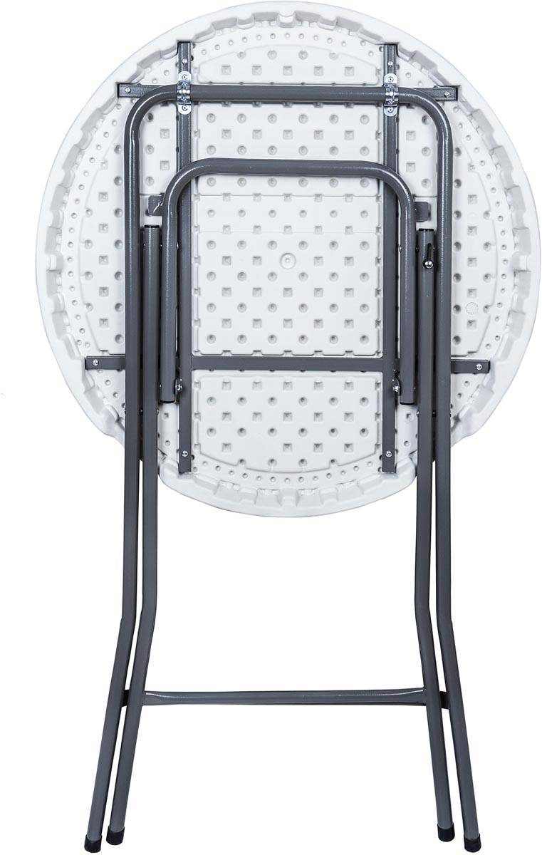 Inklapbare statafel BT100, wit, diameter 80 cm