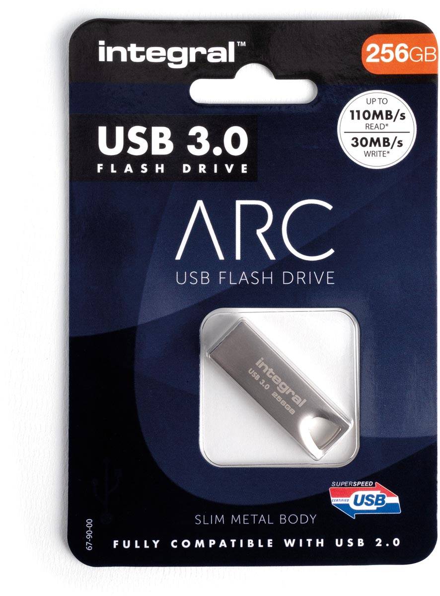 Integral ARC USB stick 3.0, 256 GB, zilver