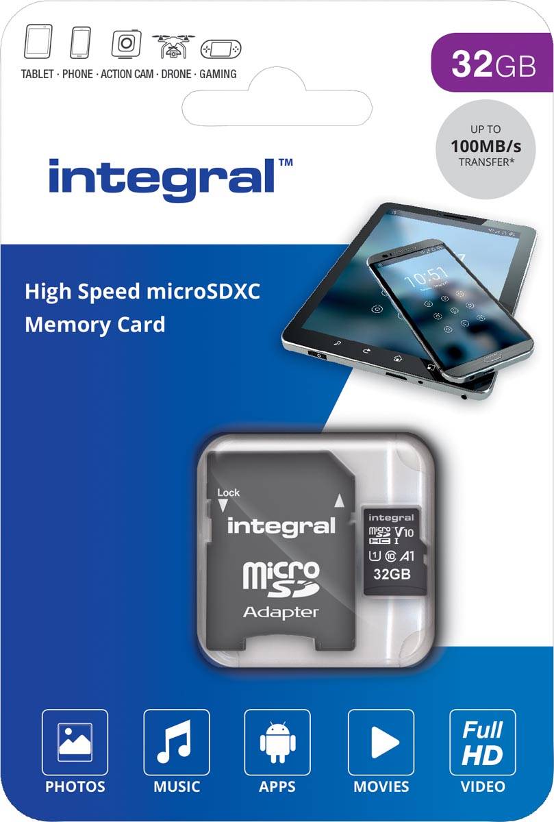 Integral microSDHC geheugenkaart, 32 GB