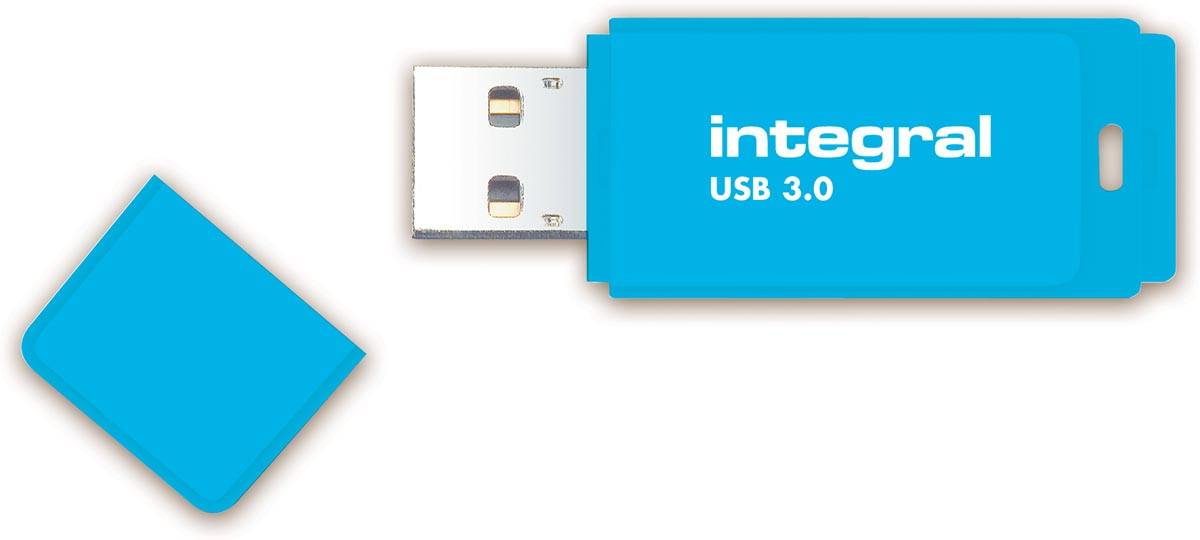 Integral Neon USB 3.0 stick, 64 GB, blauw