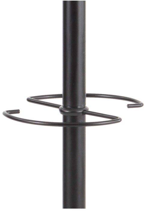 Kapstok met parapluhouder, 5 haken, zwart