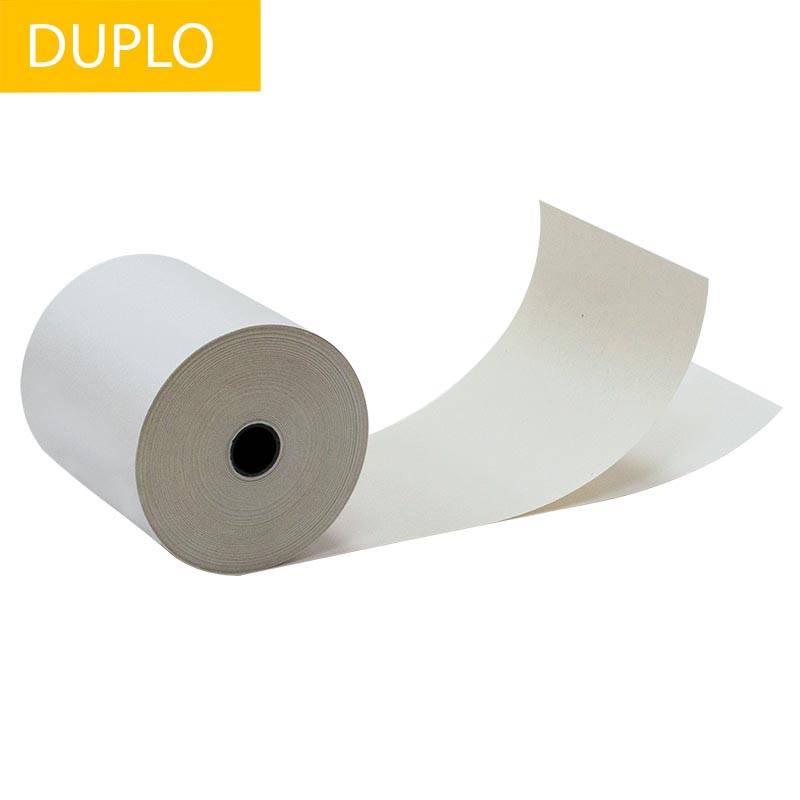 Kassarol duplo, breedte 76 mm, diameter +/- 70 mm, asgat 12 mm, lengte 25 m, wit-geel