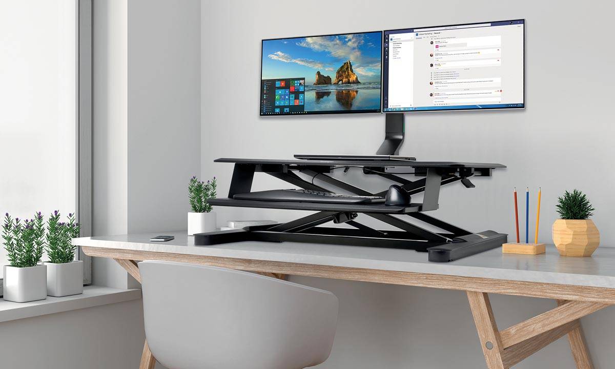 Kensington SmartFit monitorarm, dubbel, zwart