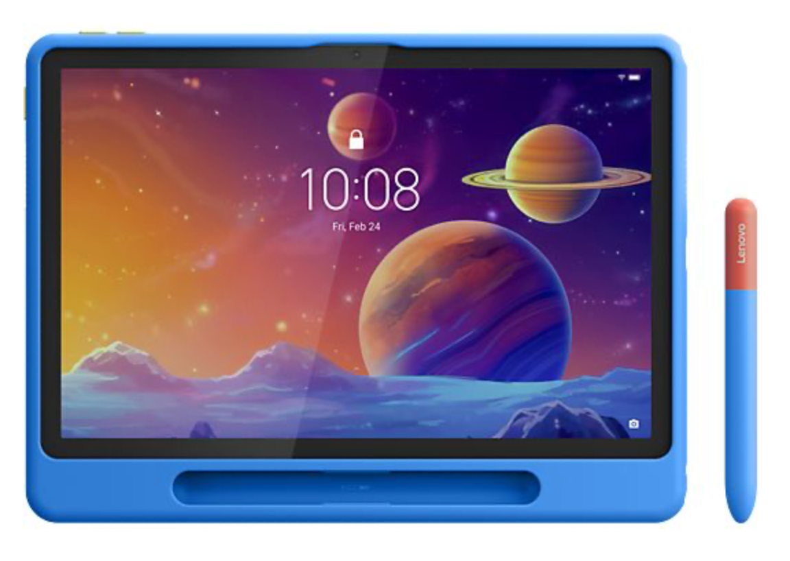 Lenovo Tab 64GB Wifi Grijs met Kids Cover en Stylus