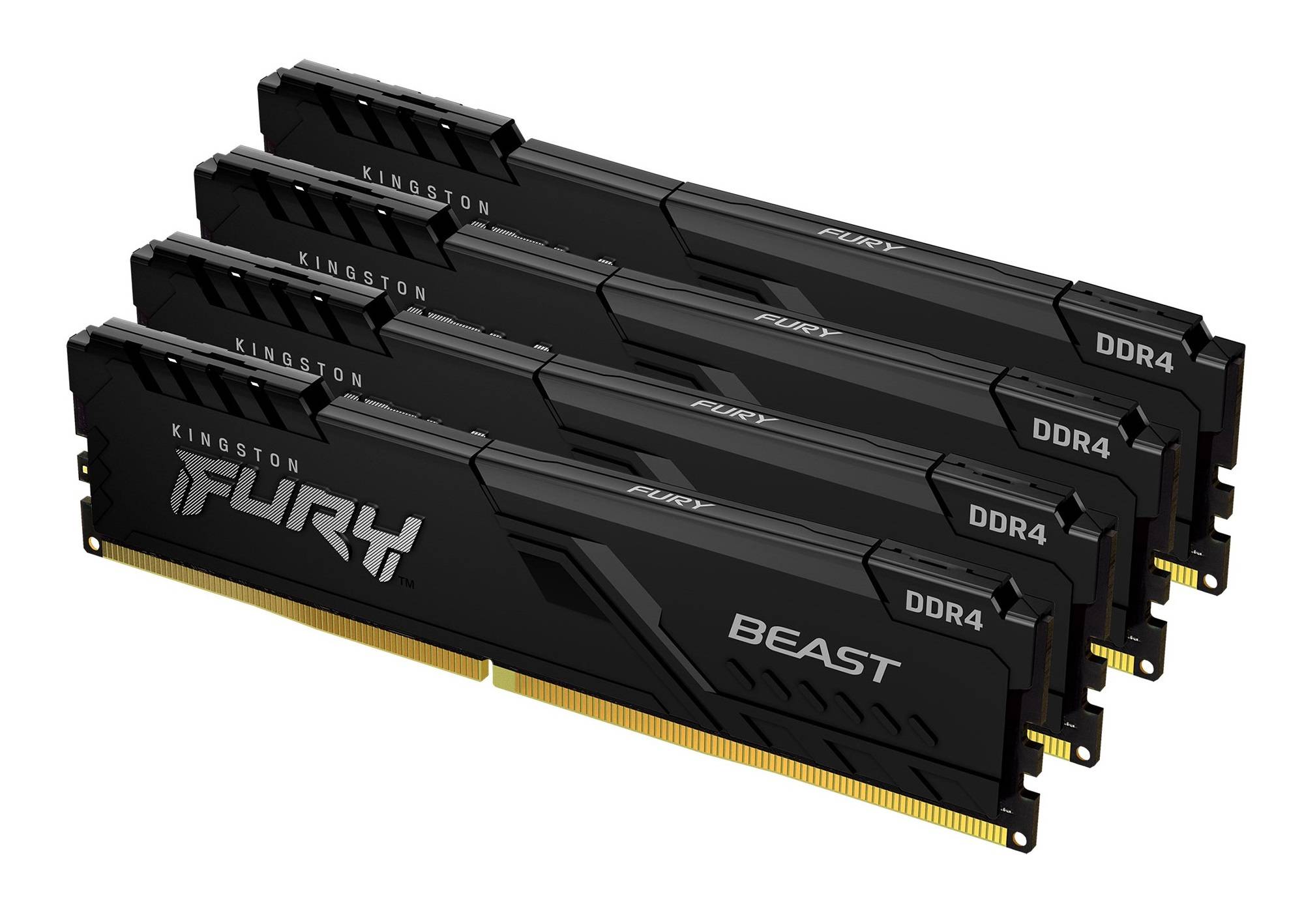 Kingston Technology FURY Beast 128GB 3200MT/s DDR4 CL16 DIMM (Kit van 4) Black