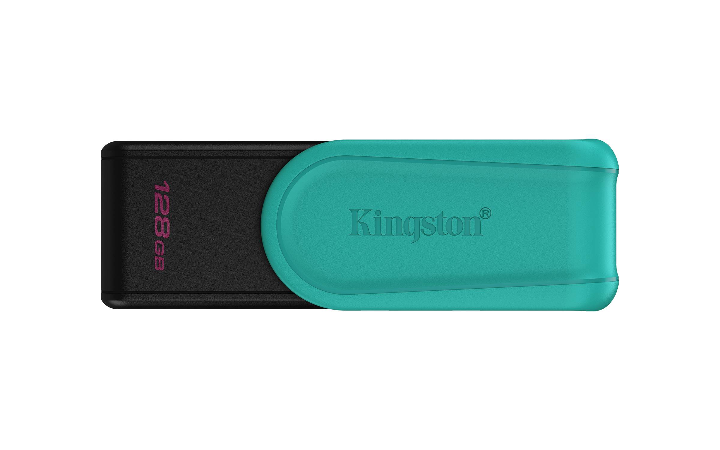Kingston Technology DataTraveler 128GB Portable USB 3.2 Gen 1 Exodia S (Black/Turquoise)