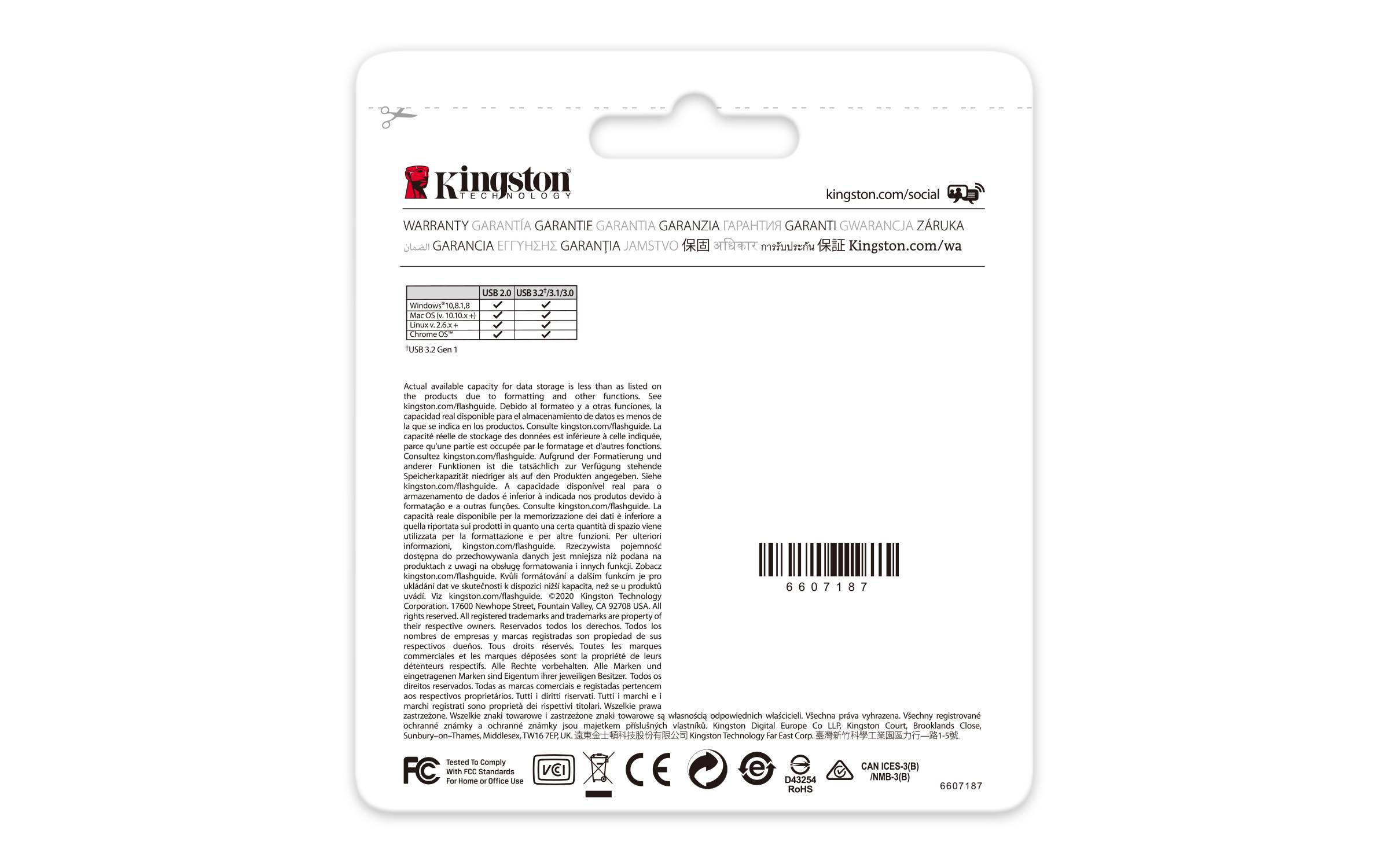 Kingston Technology DataTraveler Exodia M 256 GB, USB 3.2 Gen 1 (zwart + blauwgroen)