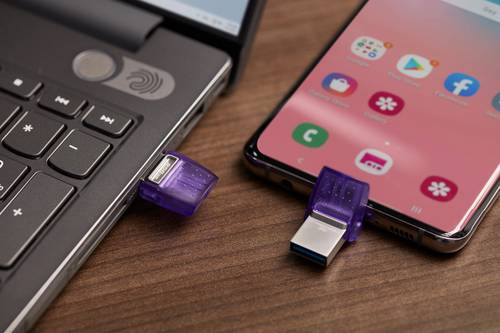 Kingston Technology DataTraveler 256GB microDuo 3C 200 MB/s dubbele USB-A + USB-C