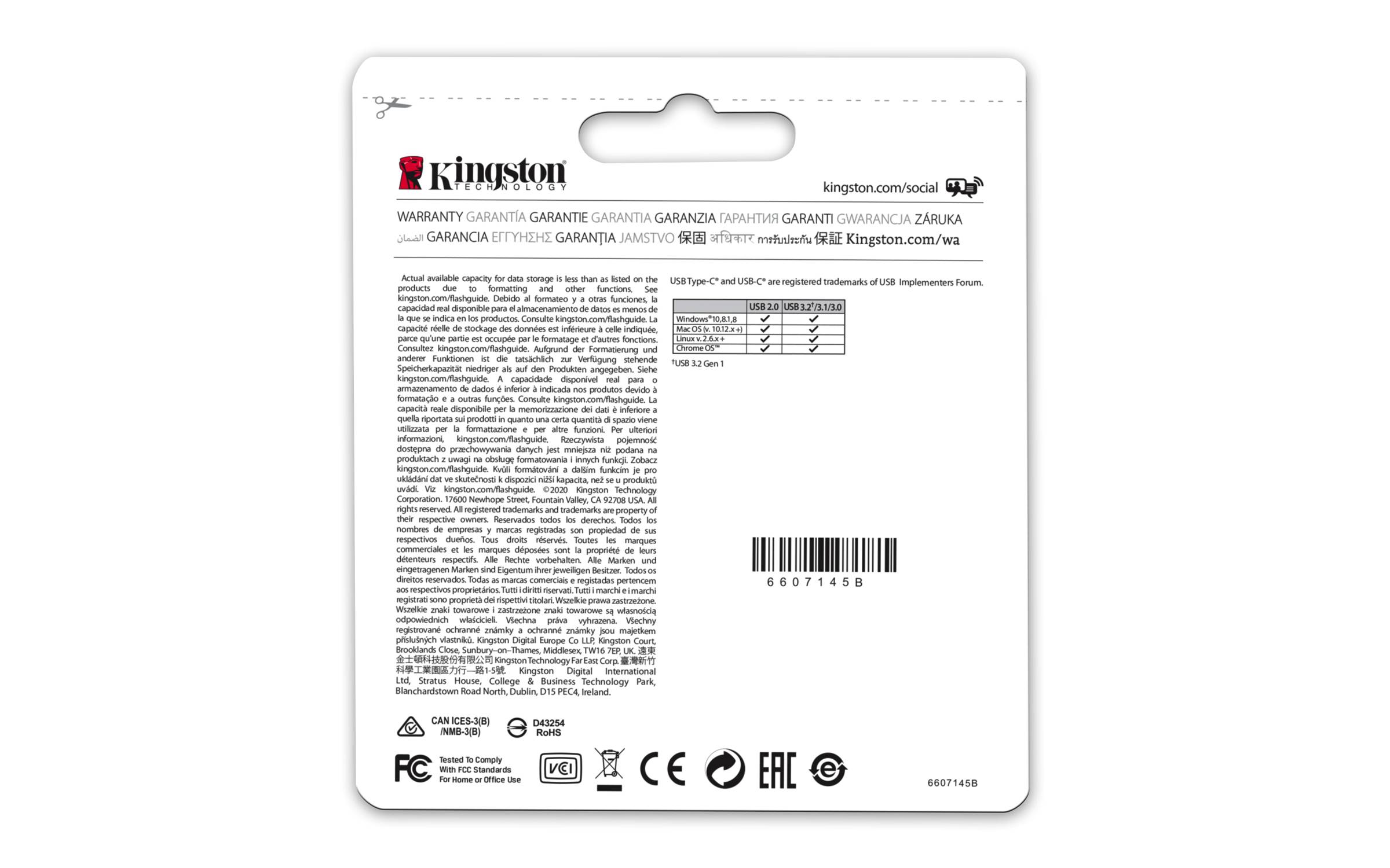 Kingston Technology DataTraveler 256GB microDuo 3C 200 MB/s dubbele USB-A + USB-C