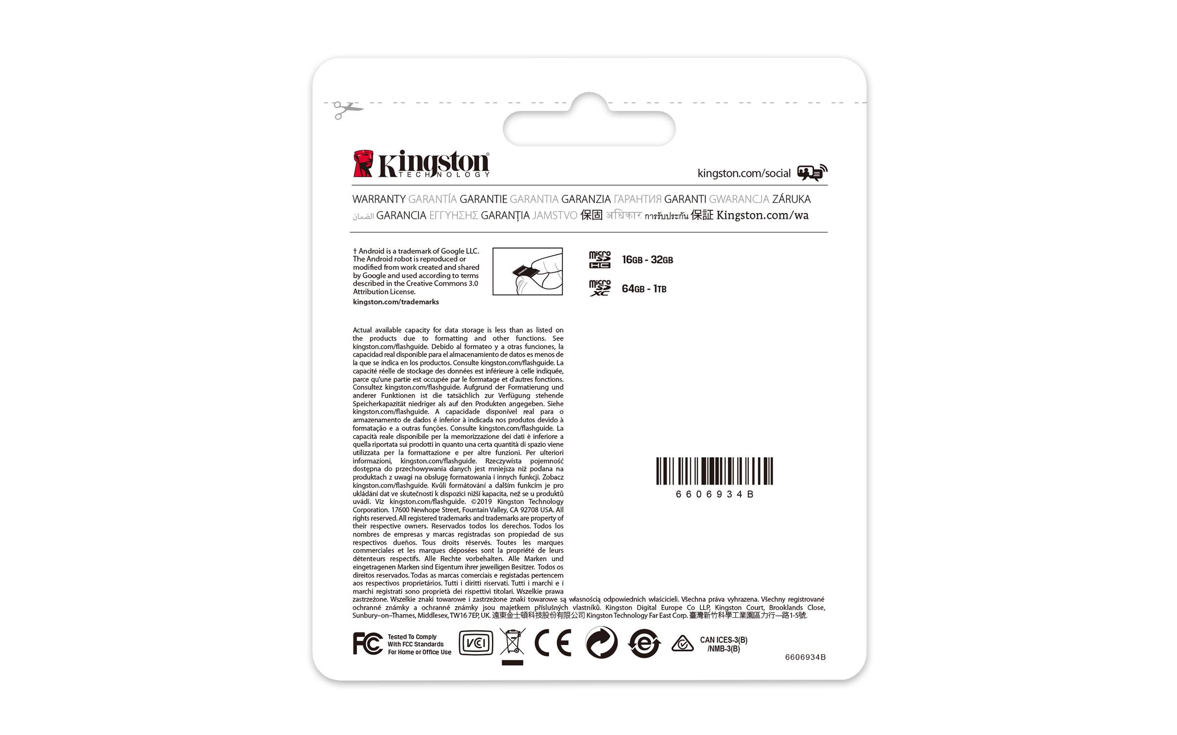 Kingston Technology Canvas Select 256GB micSDXC Plus 100R A1 C10 kaart + ADP