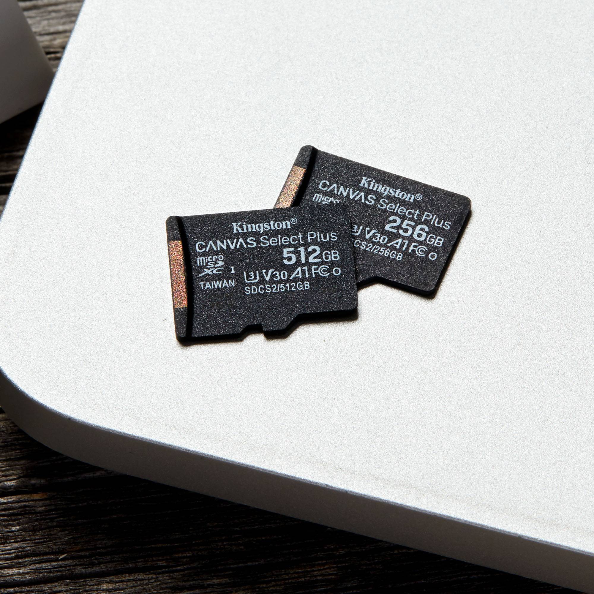 Kingston Technology Canvas Select 256GB micSDXC Plus 100R A1 C10 kaart + ADP