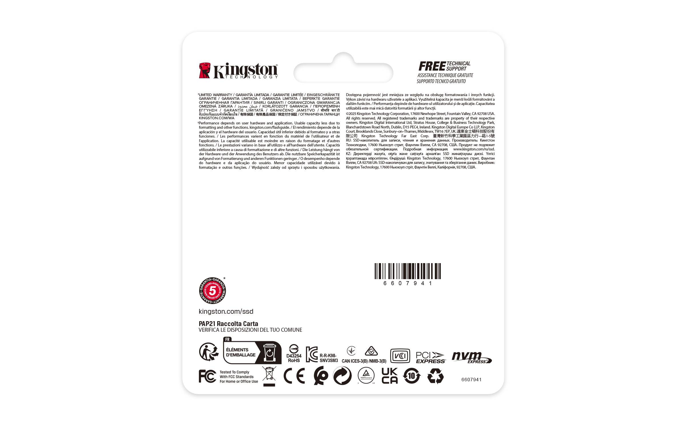 Kingston Technology 500G NV3 M.2 2230 NVMe SSD