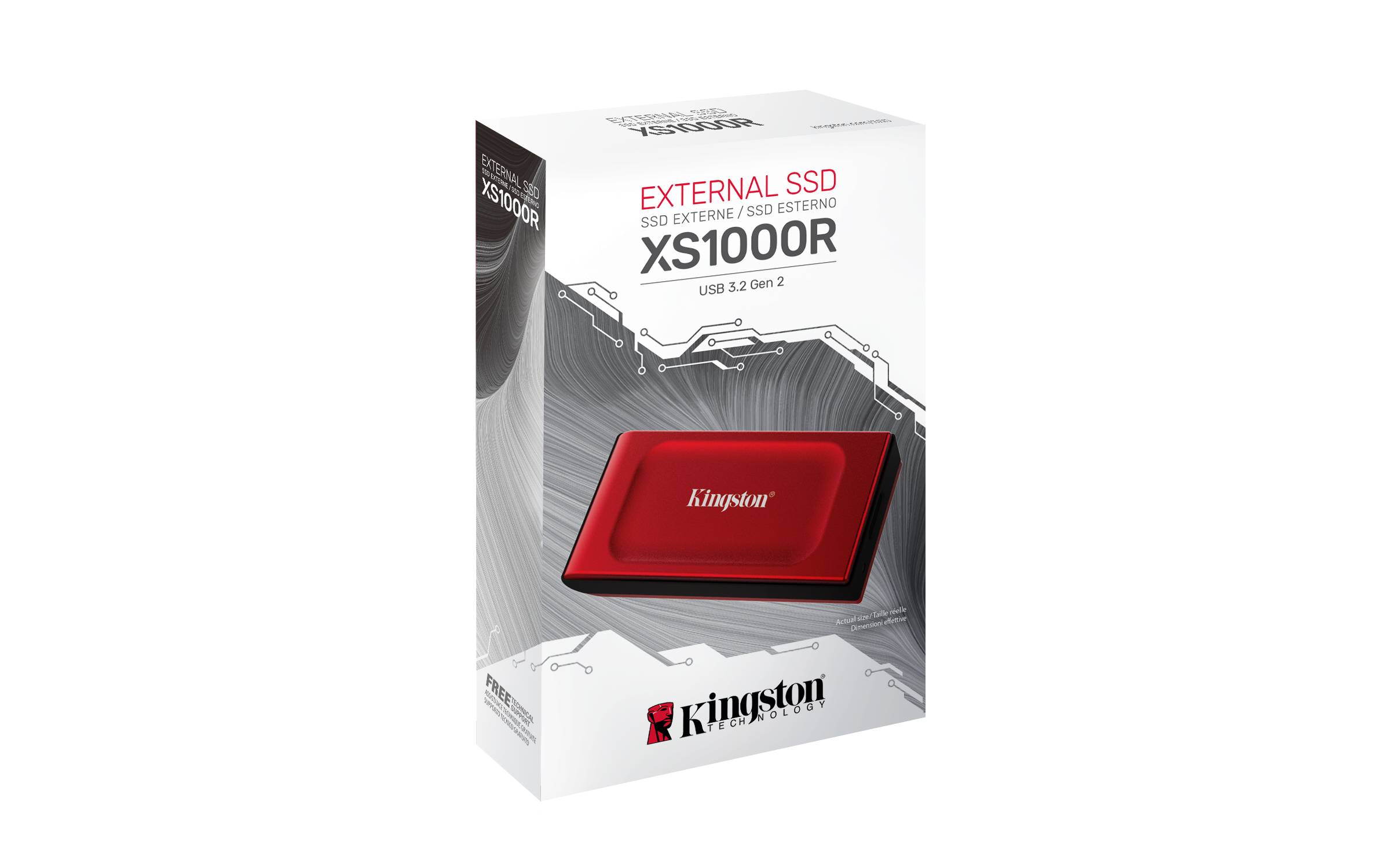 Kingston Technology 2TB XS1000 External USB 3.2 Gen 2 Draagbare Solid State Drive