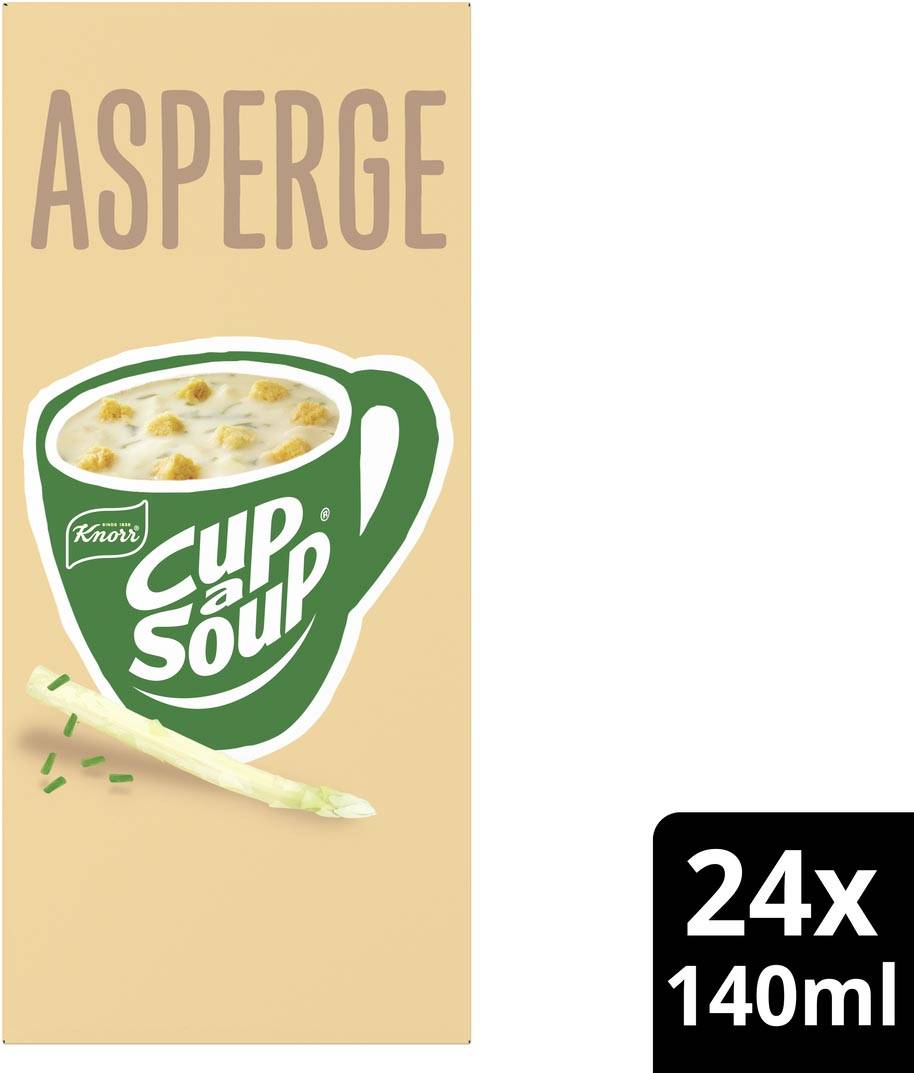 Knorr Cup-a-Soup asperge, pak van 24 zakjes