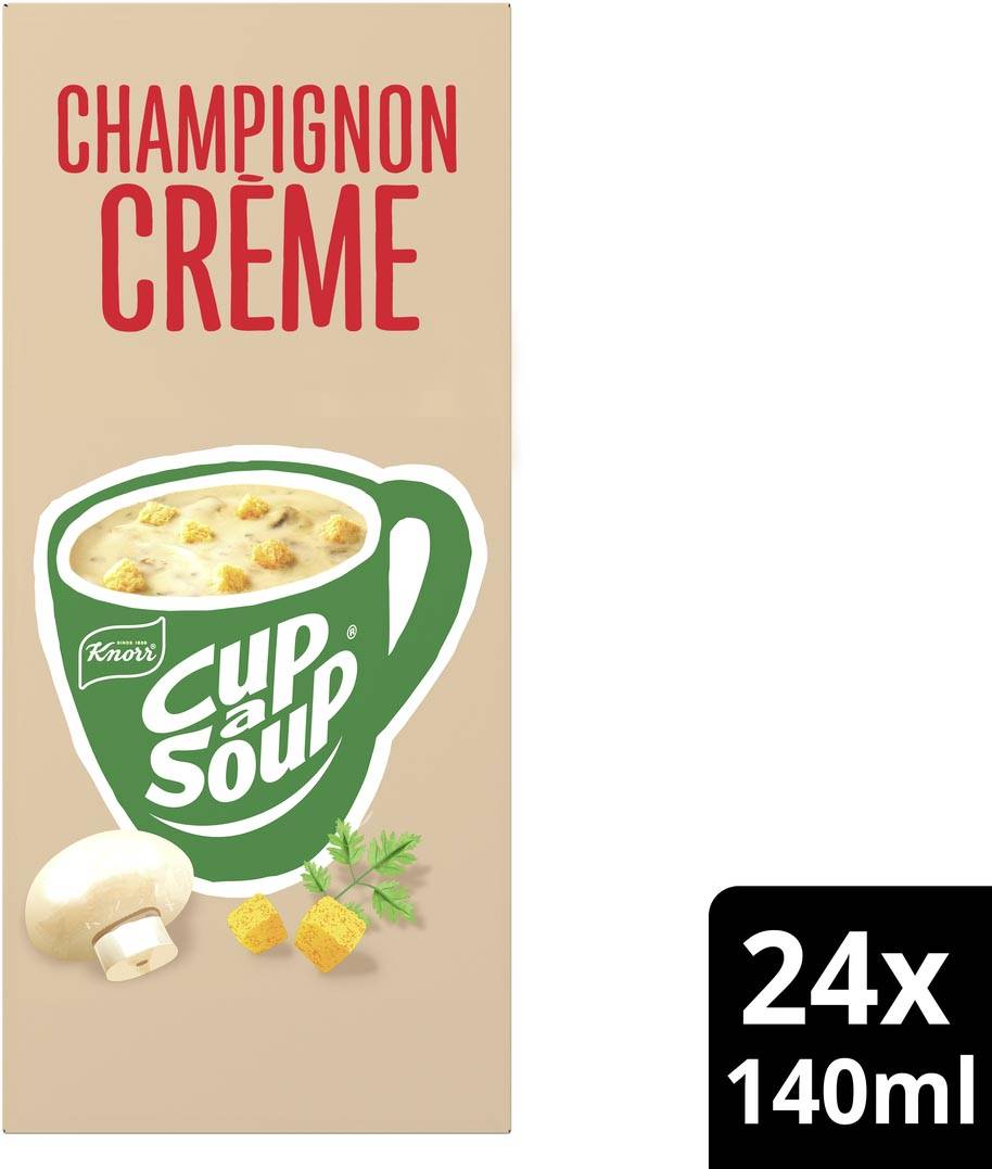 Knorr Cup-a-Soup champignon crème, pak van 24 zakjes