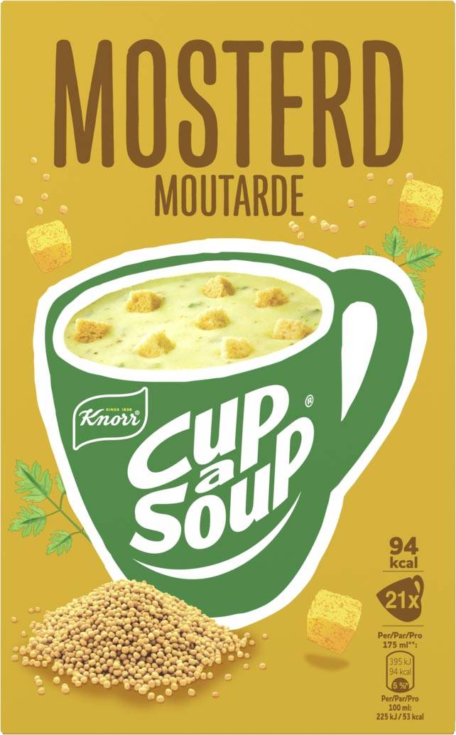 Knorr Cup-a-Soup mosterd, pak van 21 zakjes