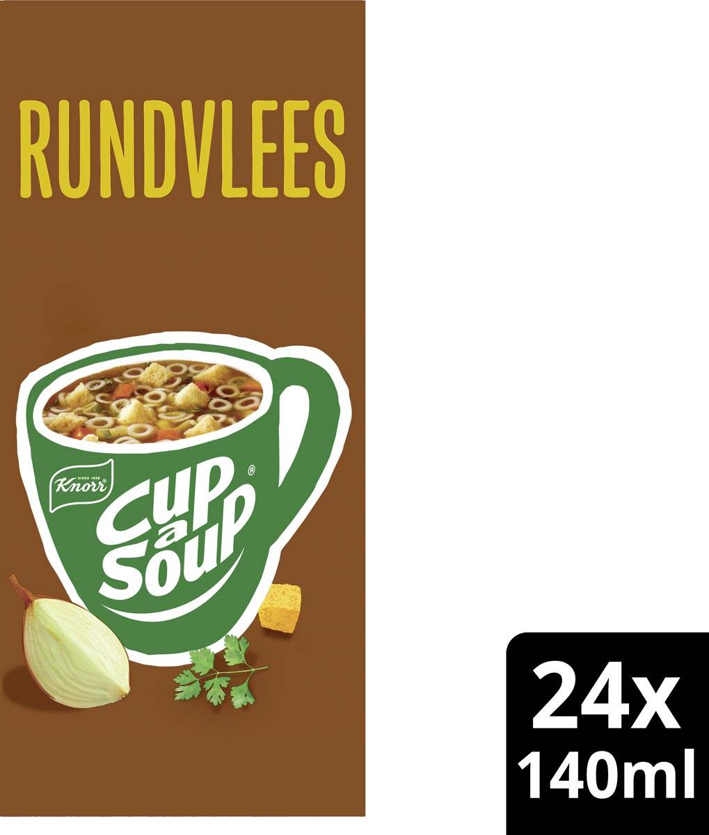 Knorr Cup-a-Soup rundvlees, pak van 24 zakjes