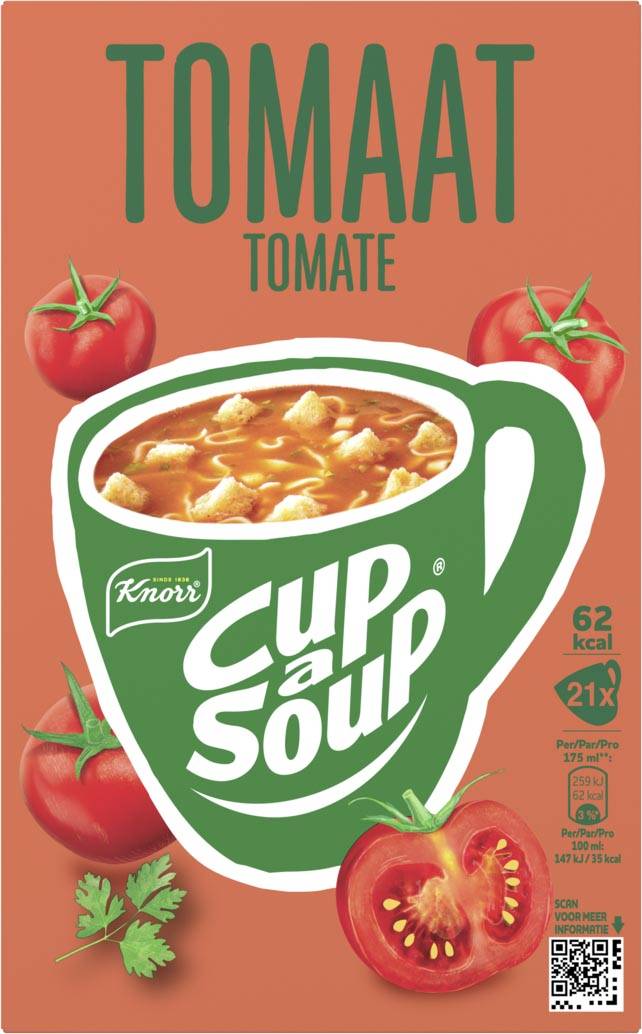 Knorr Cup-a-Soup tomaat, pak van 21 zakjes